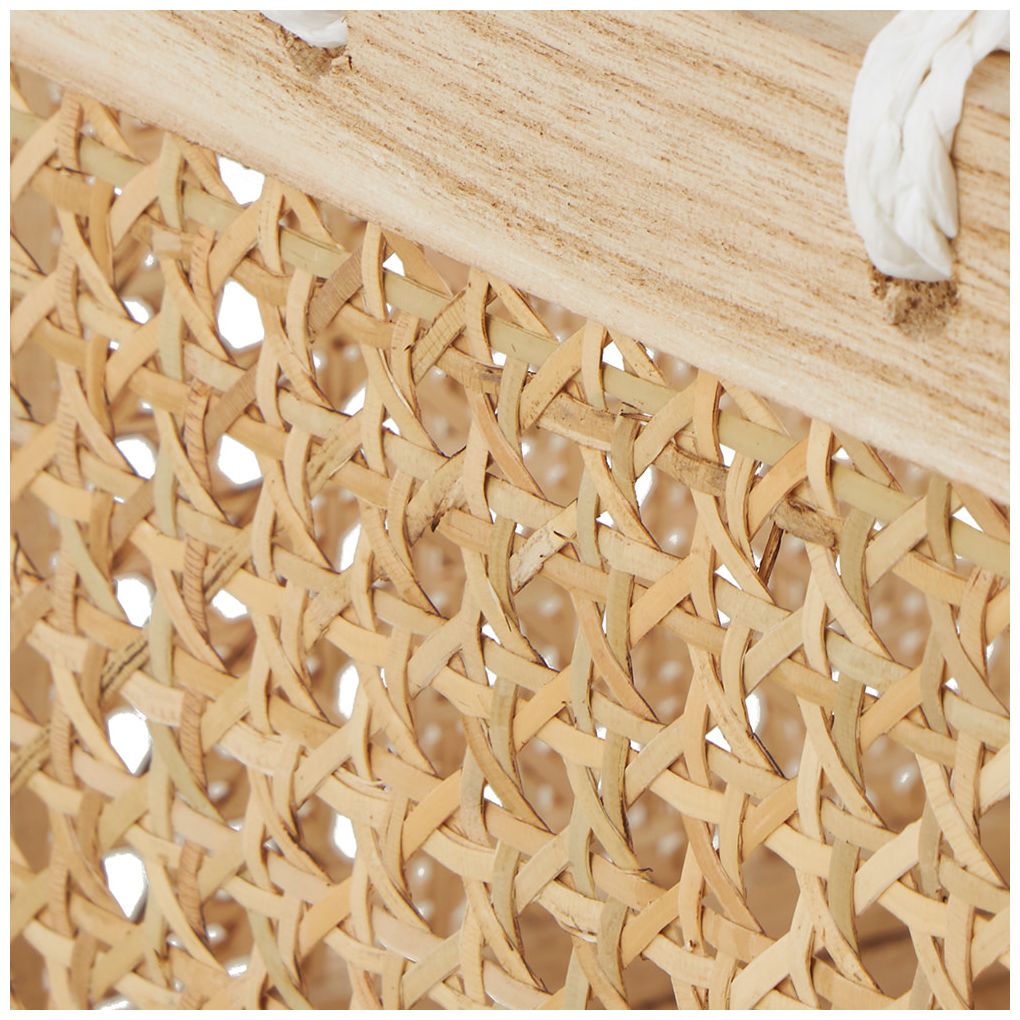 Brown Rattan Natural Storage Basket, S/3 16", 15", 13"W