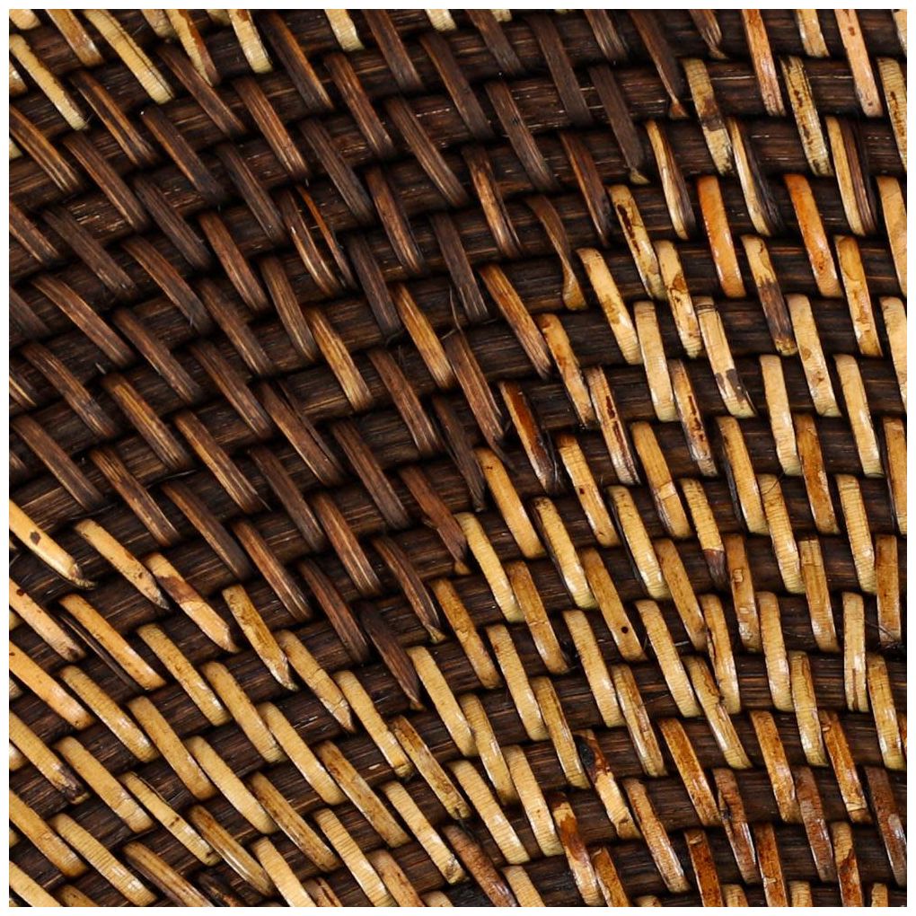 Brown Rattan Traditional Wall Decor, S/3 28", 20", 14"W