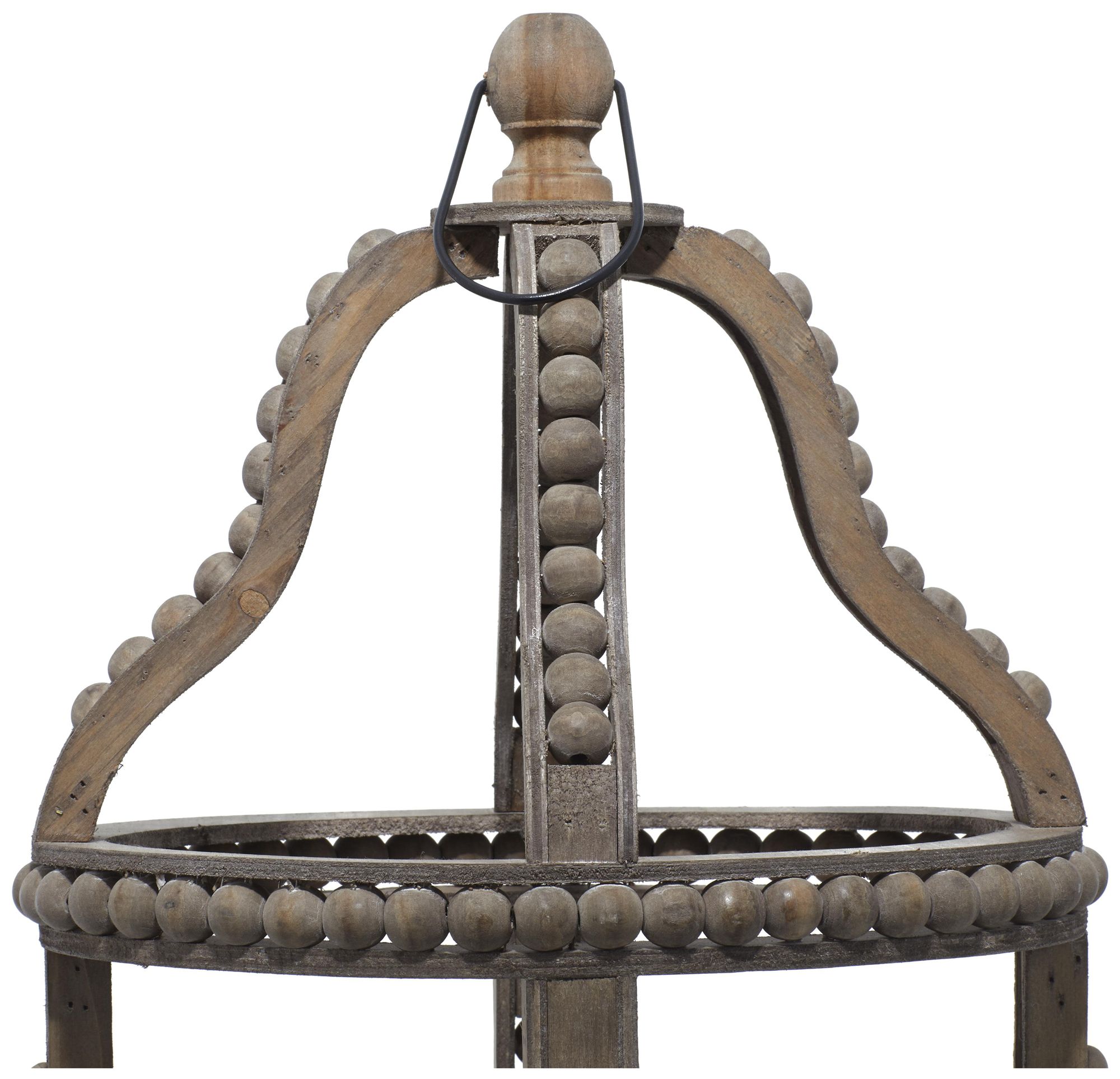 Image 2 Brown Reclaimed Wood Farmhouse Candle Lantern, 13" x 10" x 29" more views