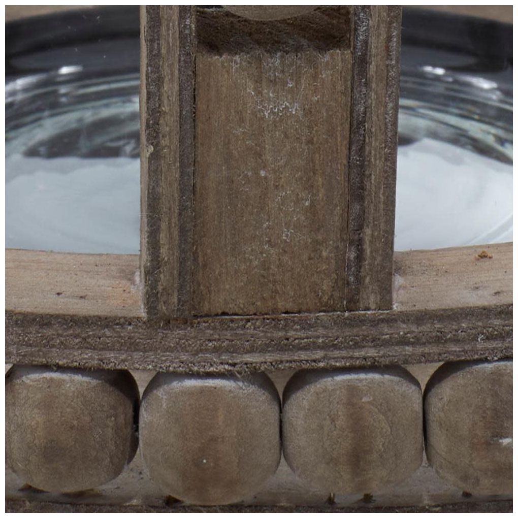 Image 7 Brown Reclaimed Wood Farmhouse Candle Lantern, 13" x 10" x 29" more views