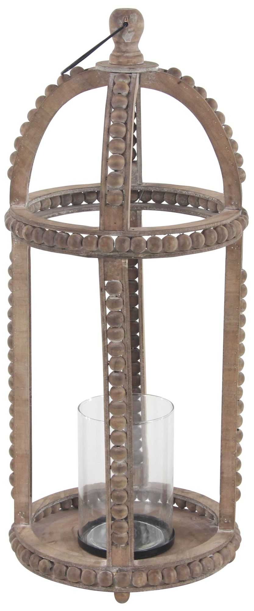 Image 4 Brown Reclaimed Wood Farmhouse Candle Lantern, 13" x 10" x 29" more views