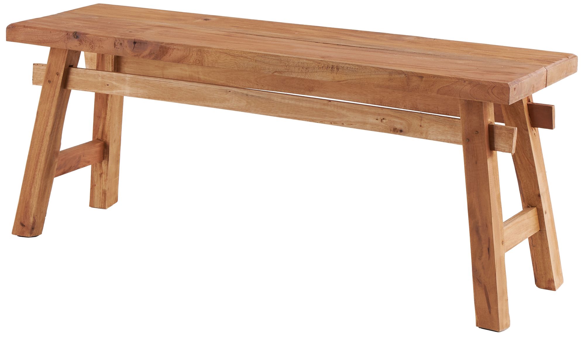 Image 2 Brown Reclaimed Wood Rustic Bench, 47" x 14" x 19"