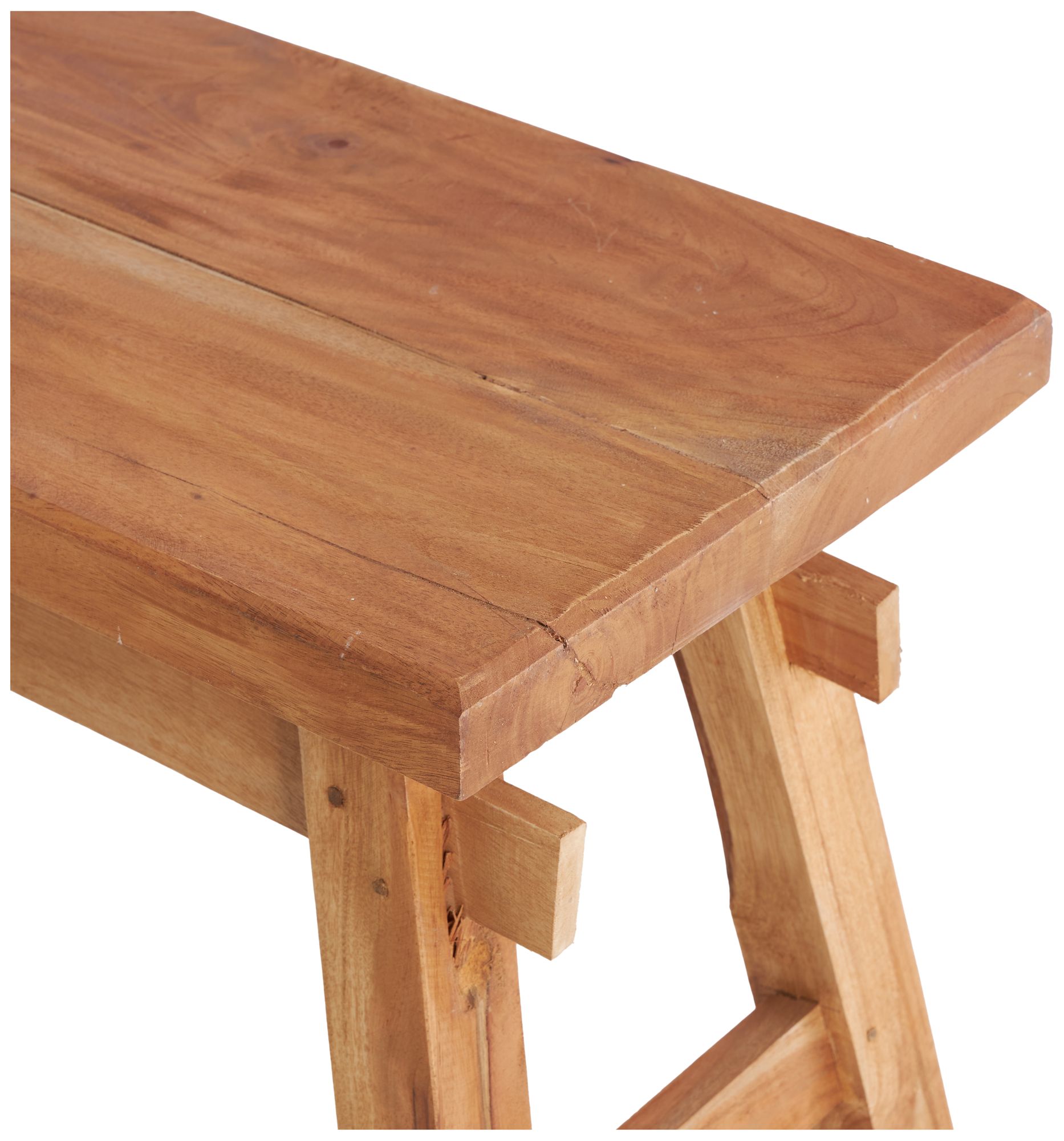 Image 4 Brown Reclaimed Wood Rustic Bench, 47" x 14" x 19" more views