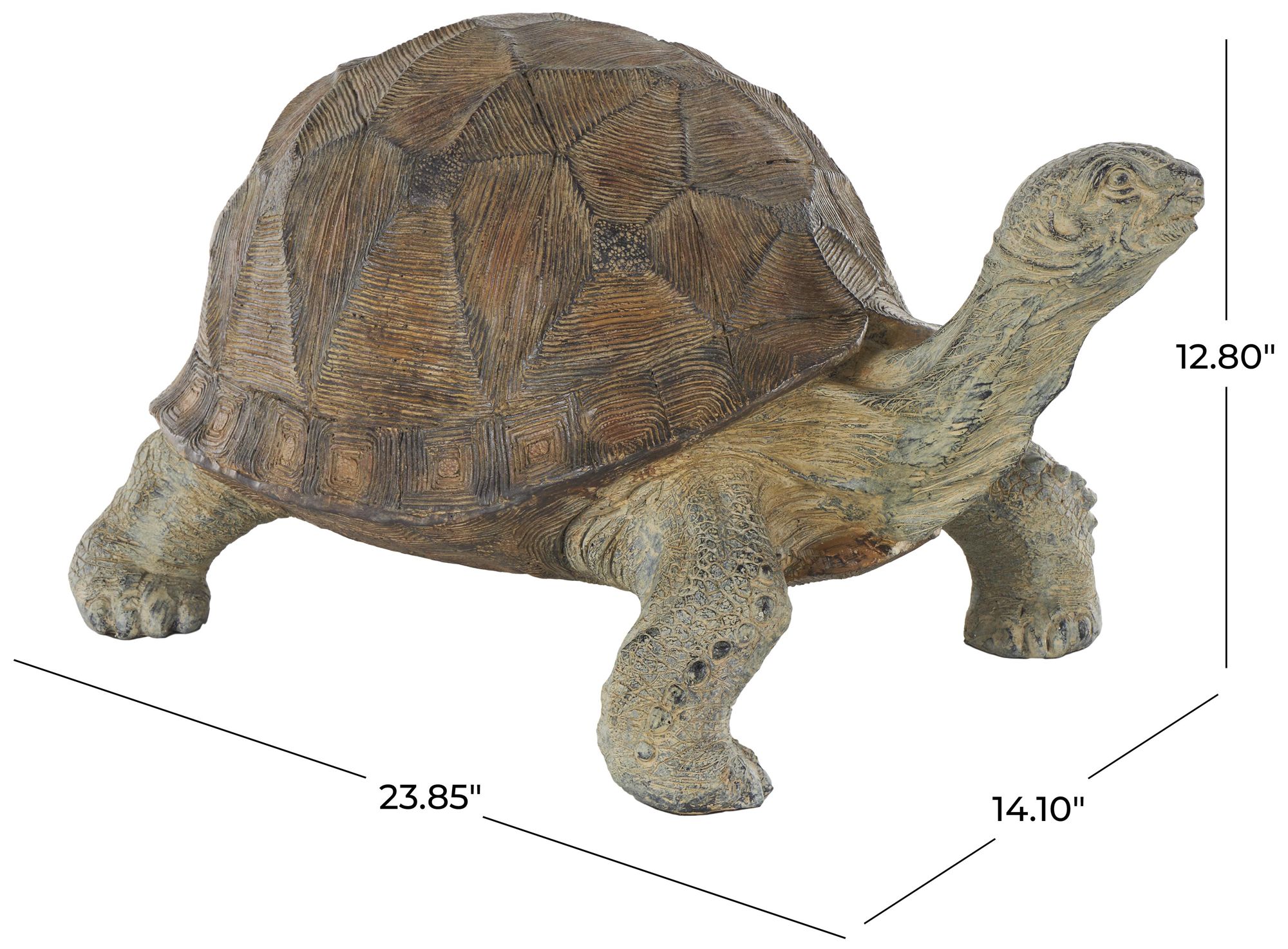 Image 7 Brown Resin Farmhouse Garden Sculpture, 14" x 24" x 13" more views