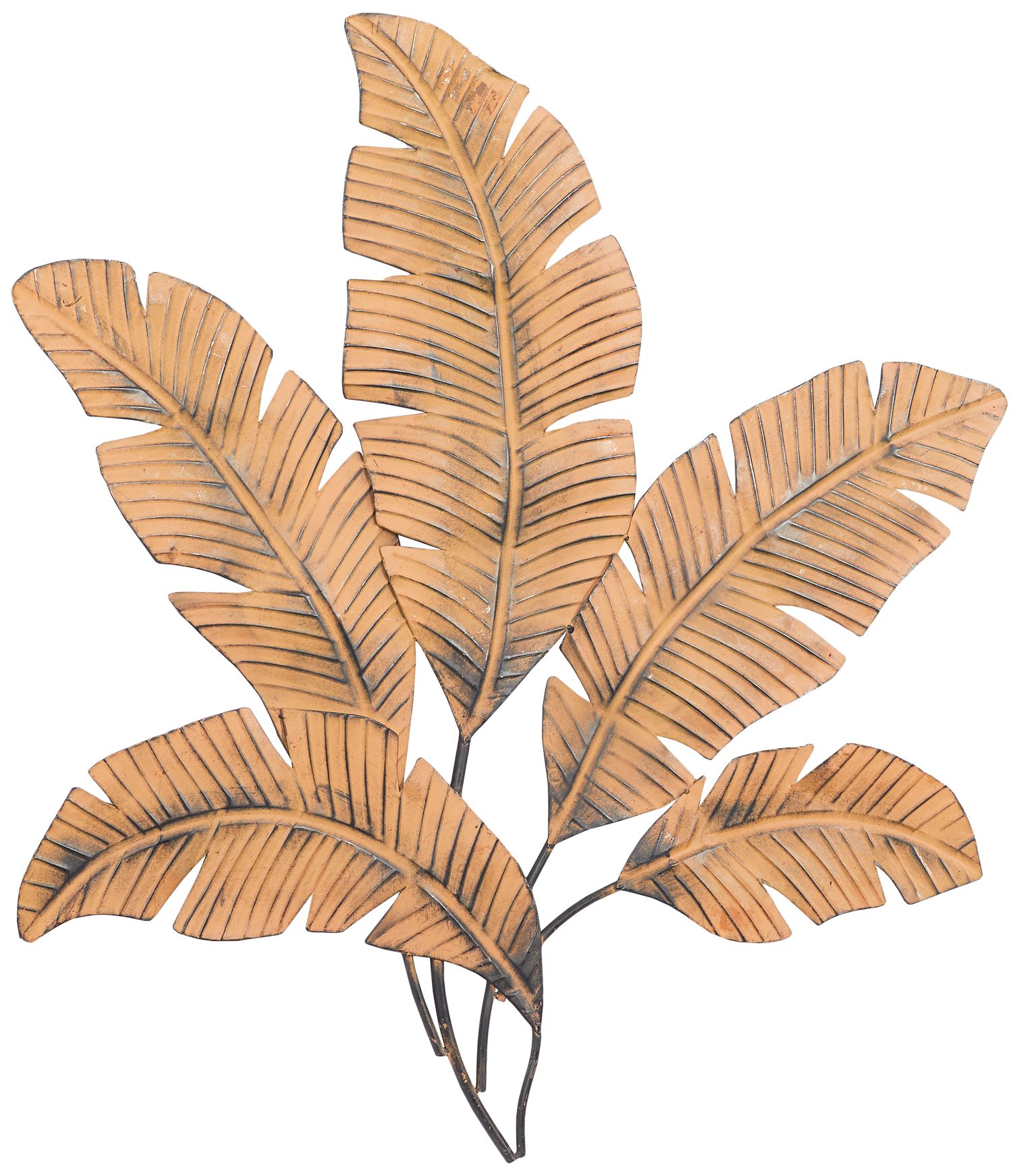 Image 6 Brown Rustic Leaves Wall 35" x 1" x 34" more views