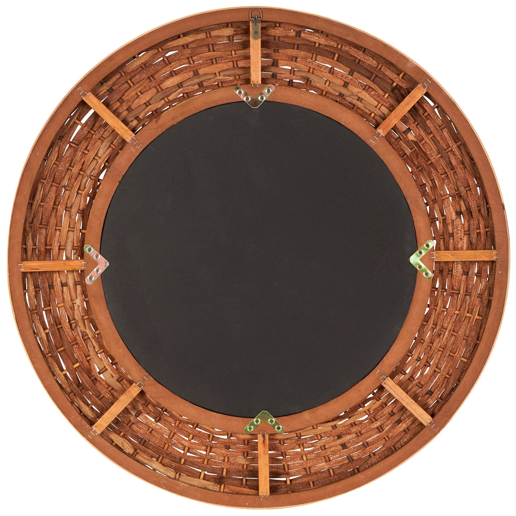 Image 5 Brown Seagrass Bohemian Wall Mirror, 38" x 2" x 38" more views