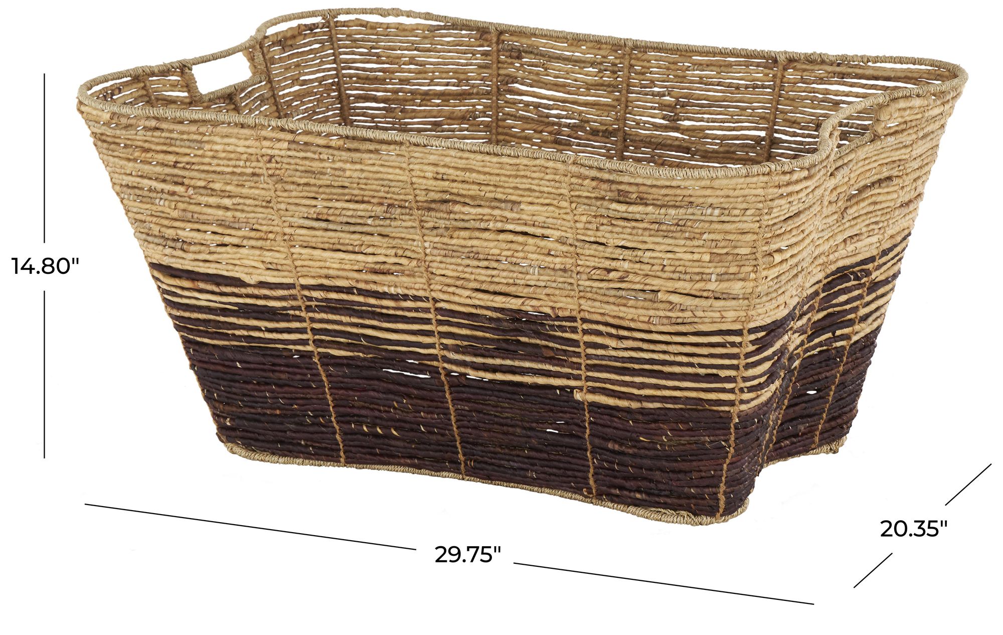 Image 7 Brown Seagrass Natural Storage Basket, 30" x 20" x 15" more views