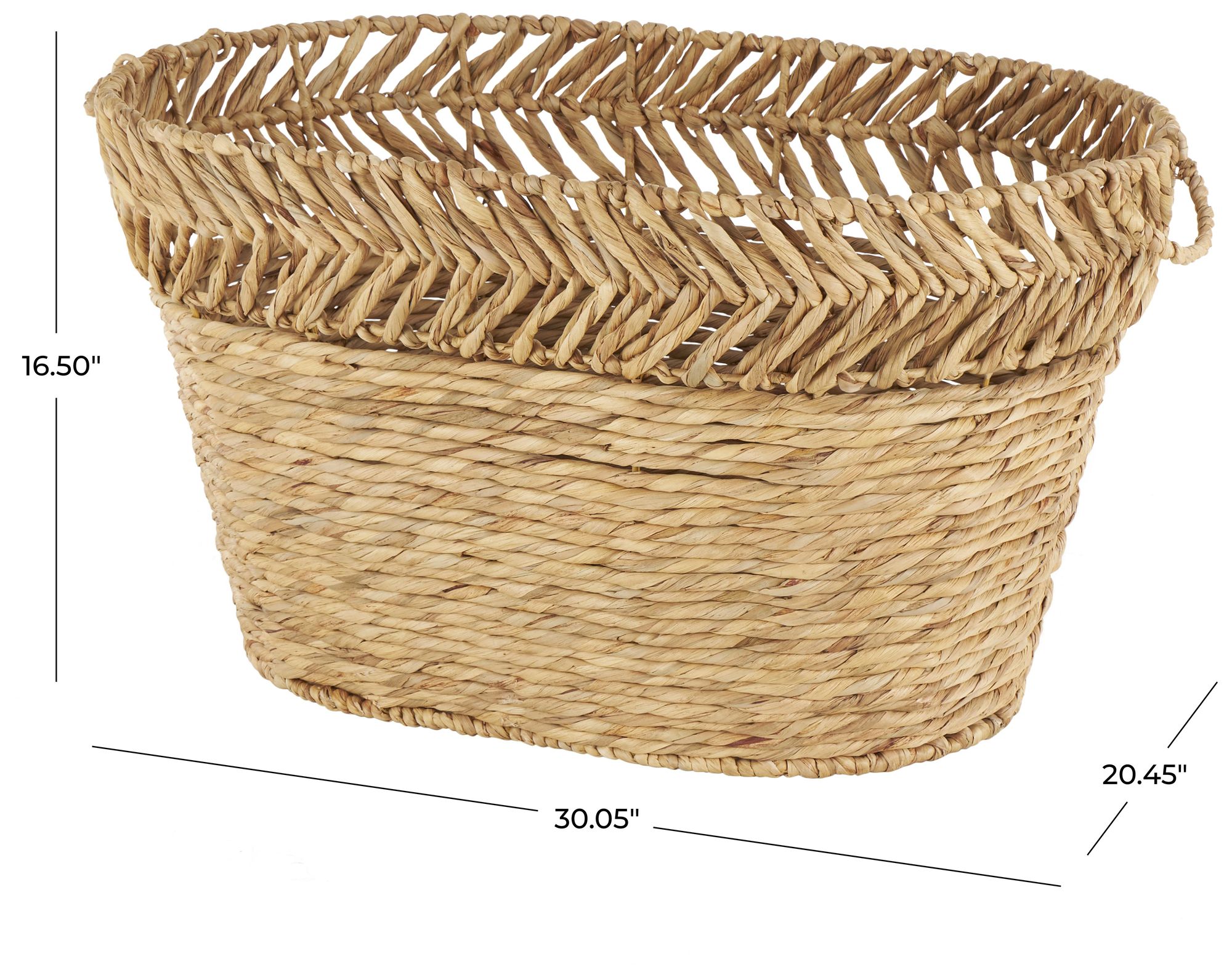 Image 7 Brown Seagrass Natural Storage Basket, 30" x 20" x 17" more views