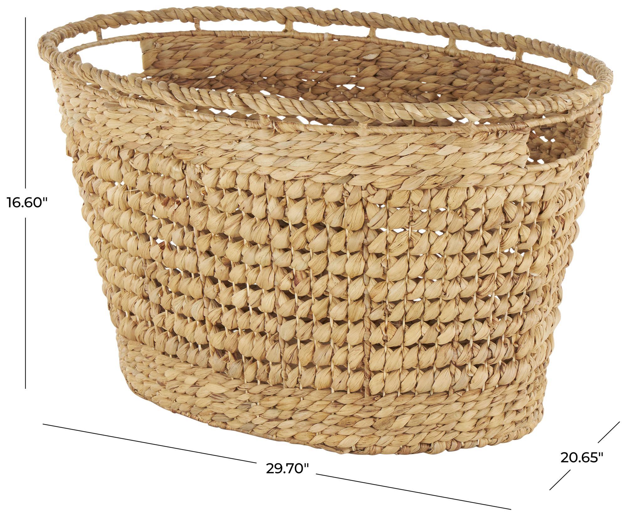 Image 7 Brown Seagrass Natural Storage Basket, 30" x 21" x 17" more views