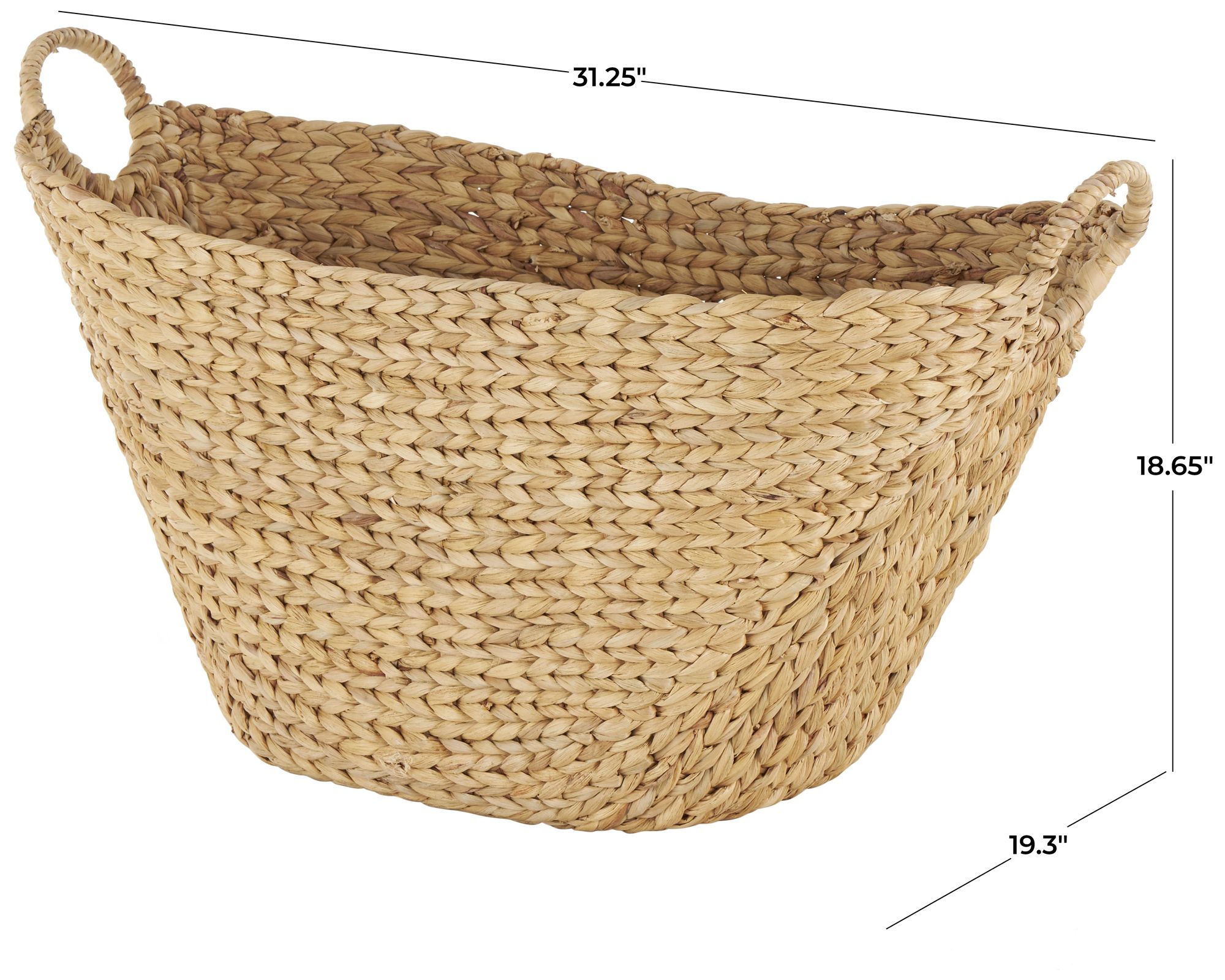 Image 7 Brown Seagrass Natural Storage Basket, 31" x 19" x 19" more views