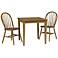 Brown Sugar Wood Table and Windsor Chairs Set