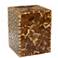 Brown Teak Wood Contemporary Accent Table, 14" x 14" x 18"