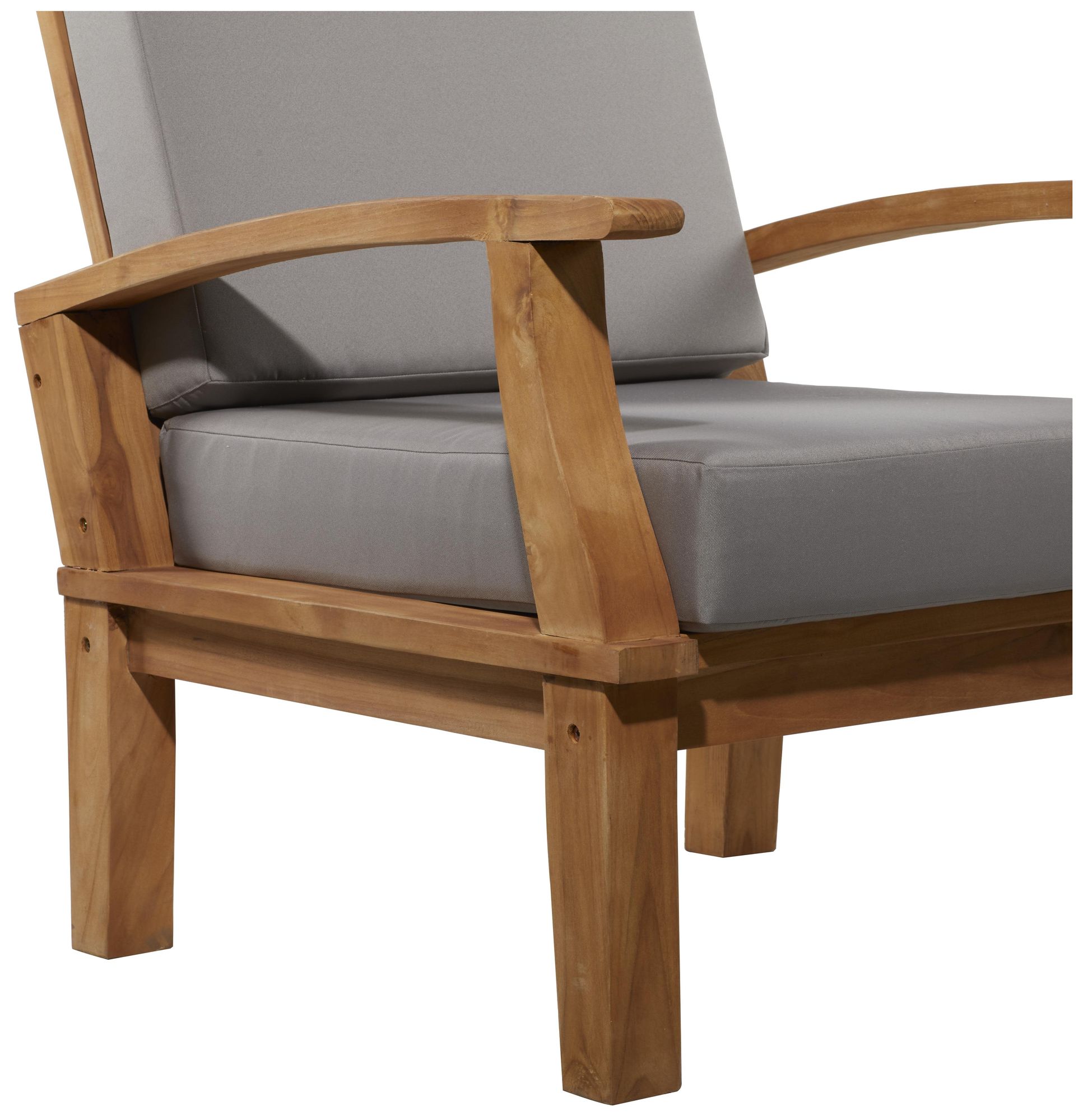 Image 3 Brown Teak Wood Contemporary Outdoor Seating Set, S/4 52", 30", 3 more views