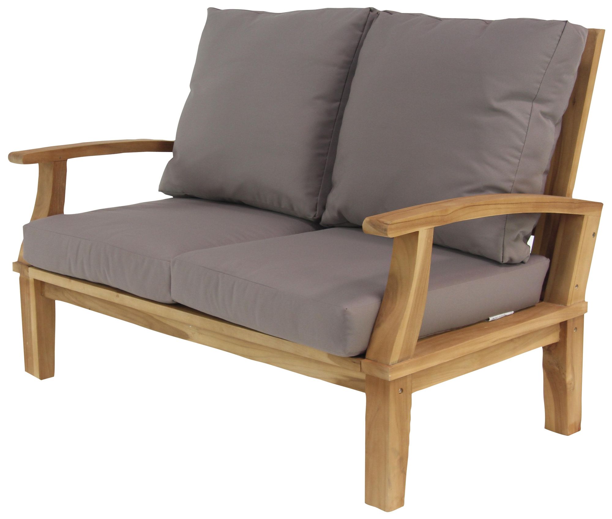 Brown Teak Wood Contemporary Outdoor Seating Set, S/4 52", 30", 3