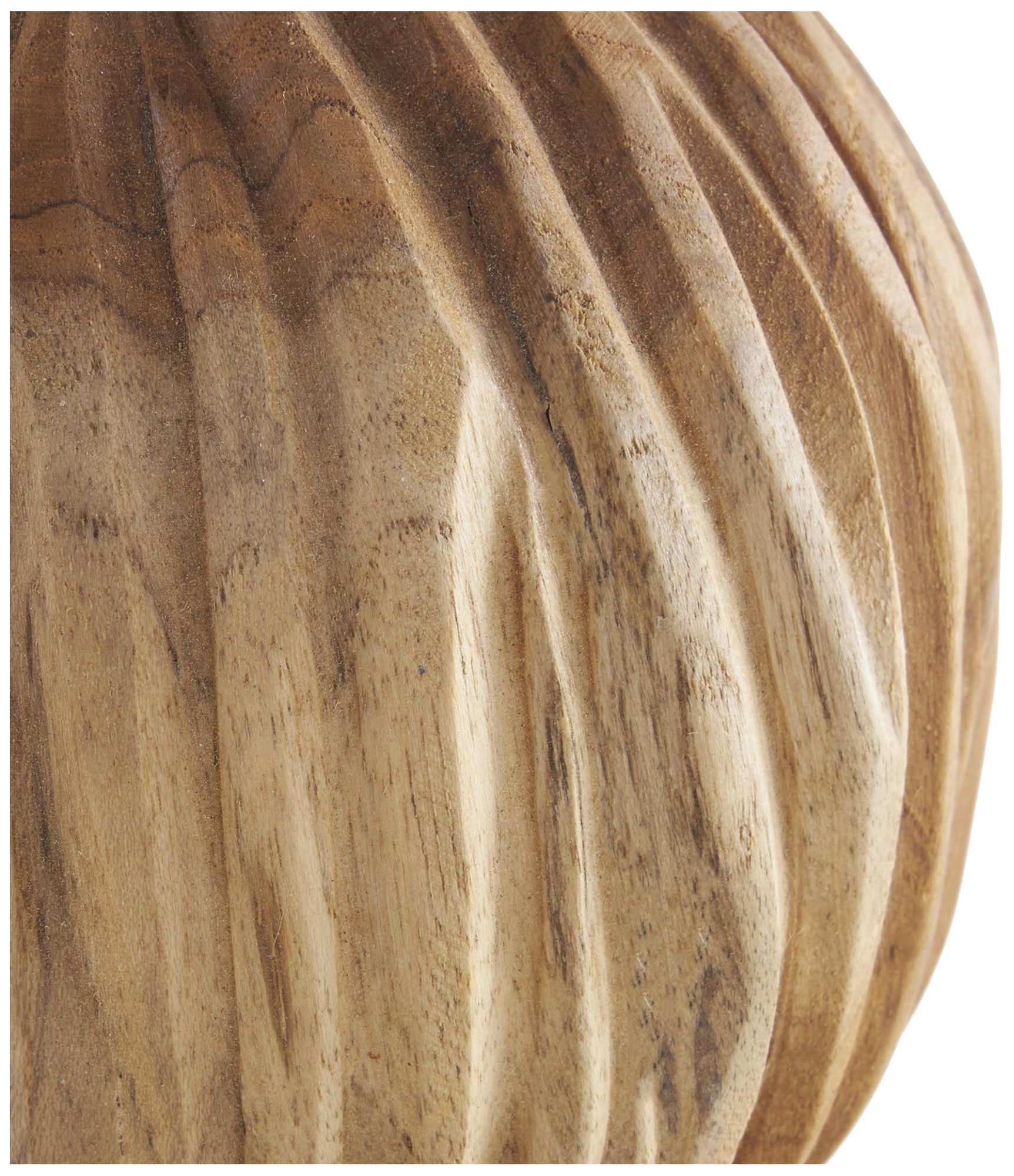Image 4 Brown Teak Wood Natural Orbs & Vase Filler, S/3 6", 5", 4"H more views