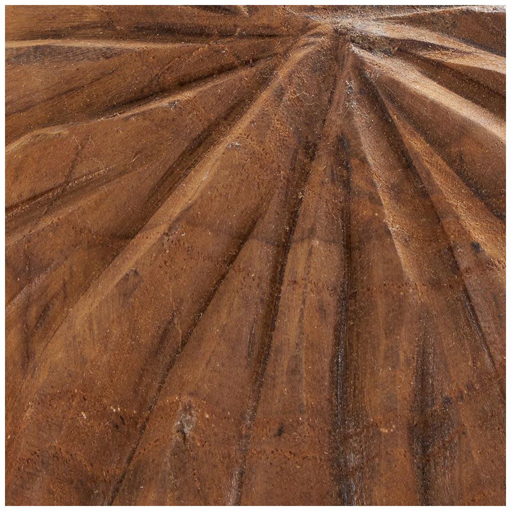 Brown Teak Wood Natural Orbs & Vase Filler, S/3 6", 5", 4"H