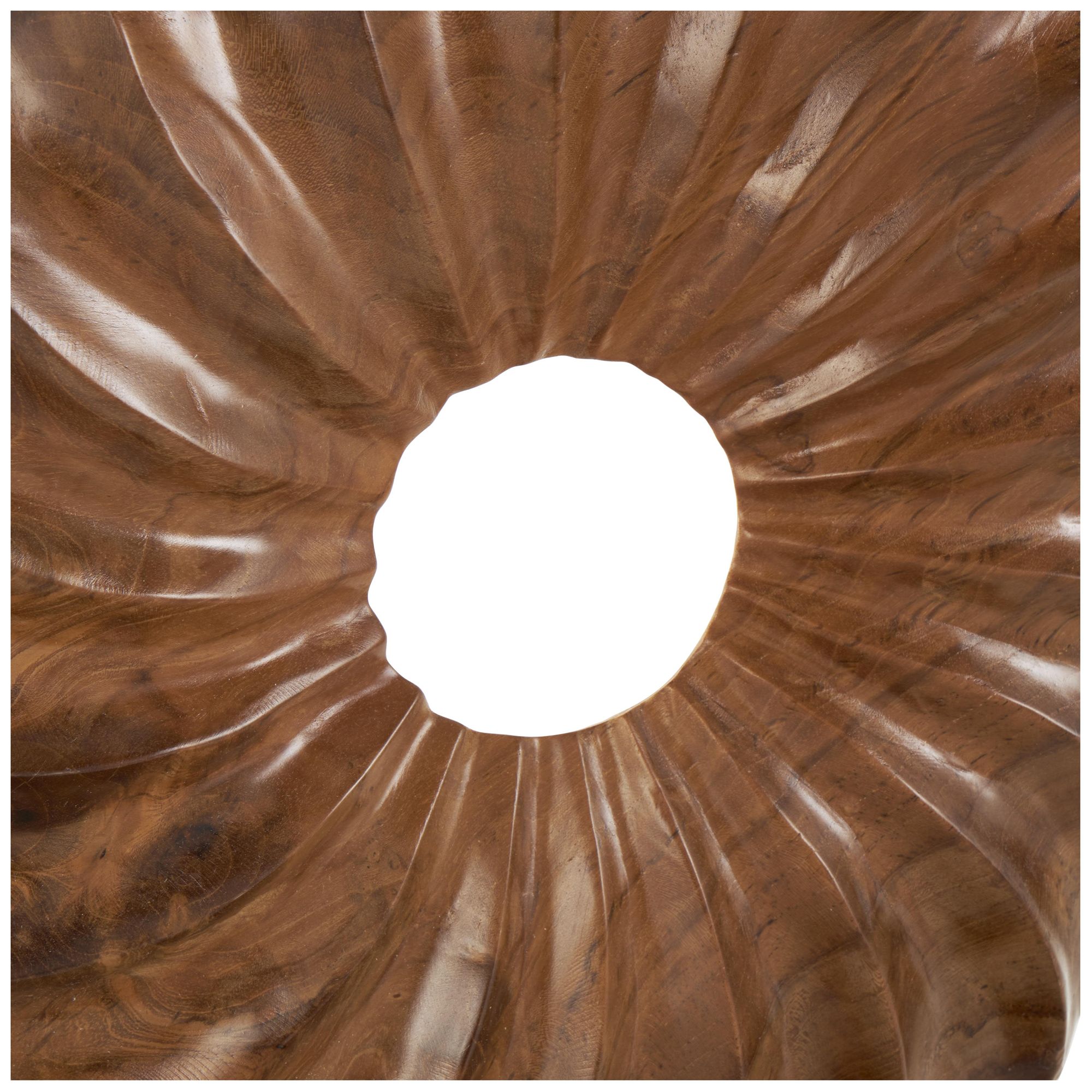 Image 4 Brown Teak Wood Natural Sculpture, 16" x 5" x 17" more views