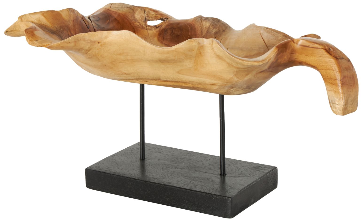 Image 5 Brown Teak Wood Natural Sculpture, 21" x 11" x 10" more views