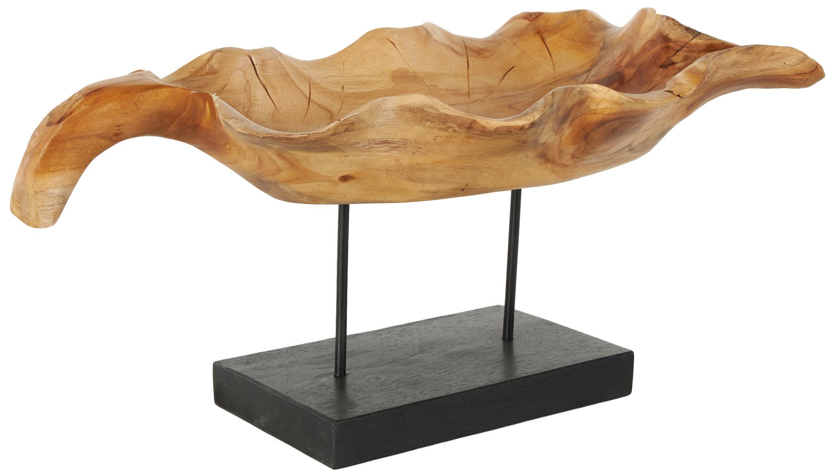 Image 6 Brown Teak Wood Natural Sculpture, 21" x 11" x 10" more views