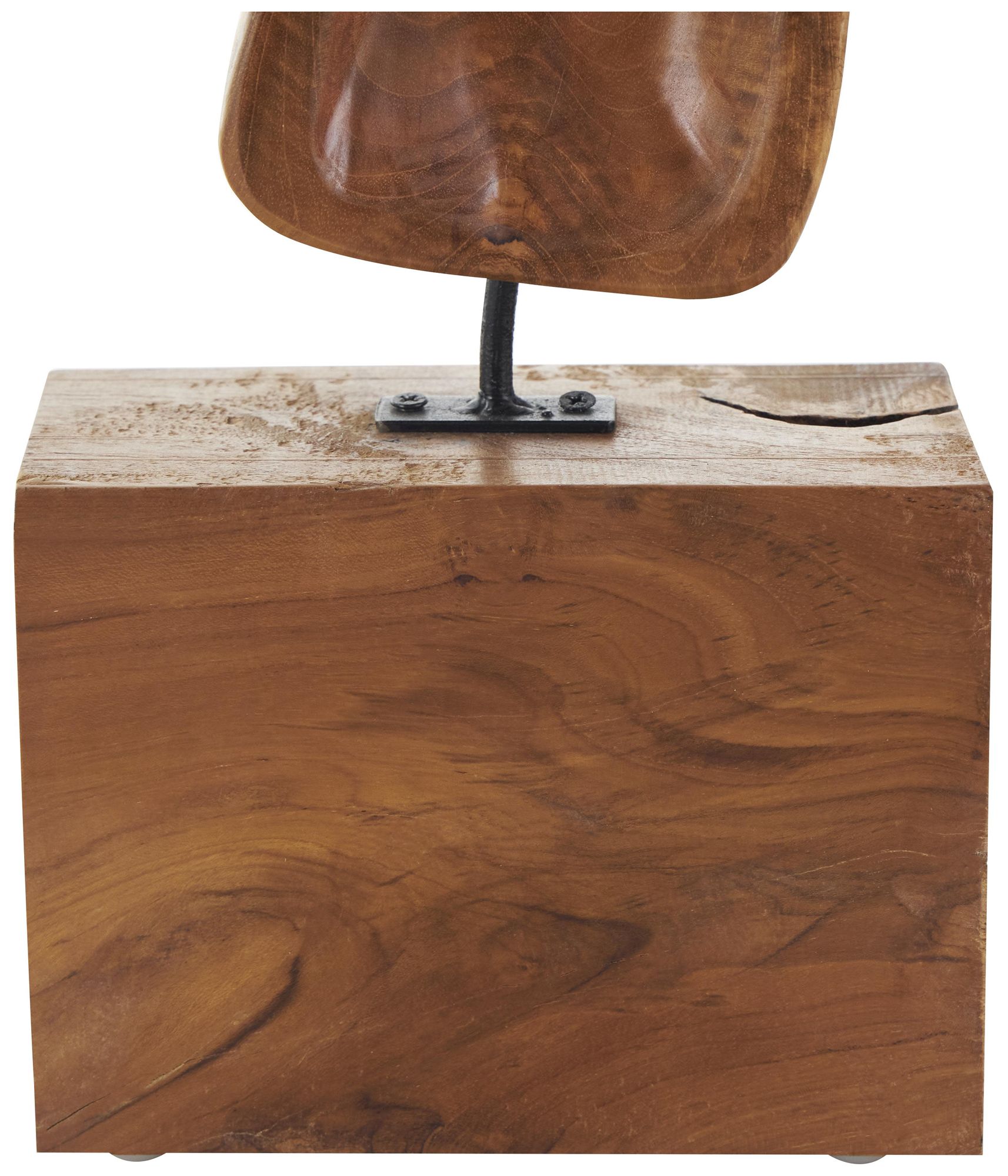 Image 3 Brown Teak Wood Natural Sculpture, 22" x 4" x 31" more views