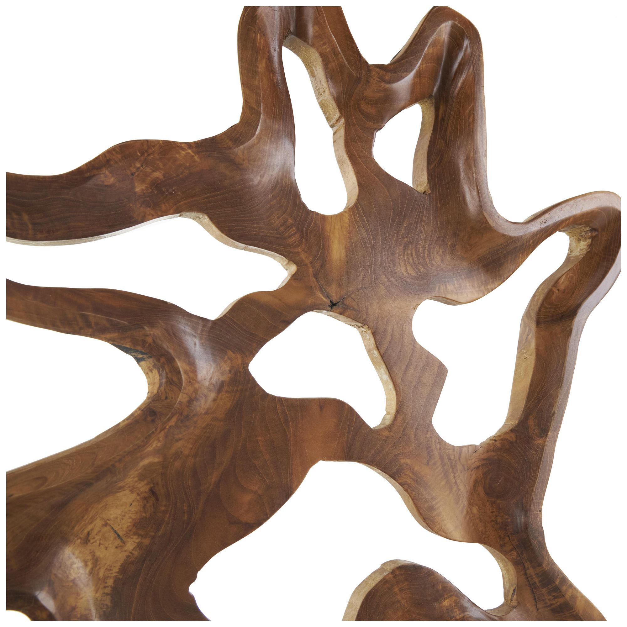 Image 4 Brown Teak Wood Natural Sculpture, 22" x 4" x 31" more views