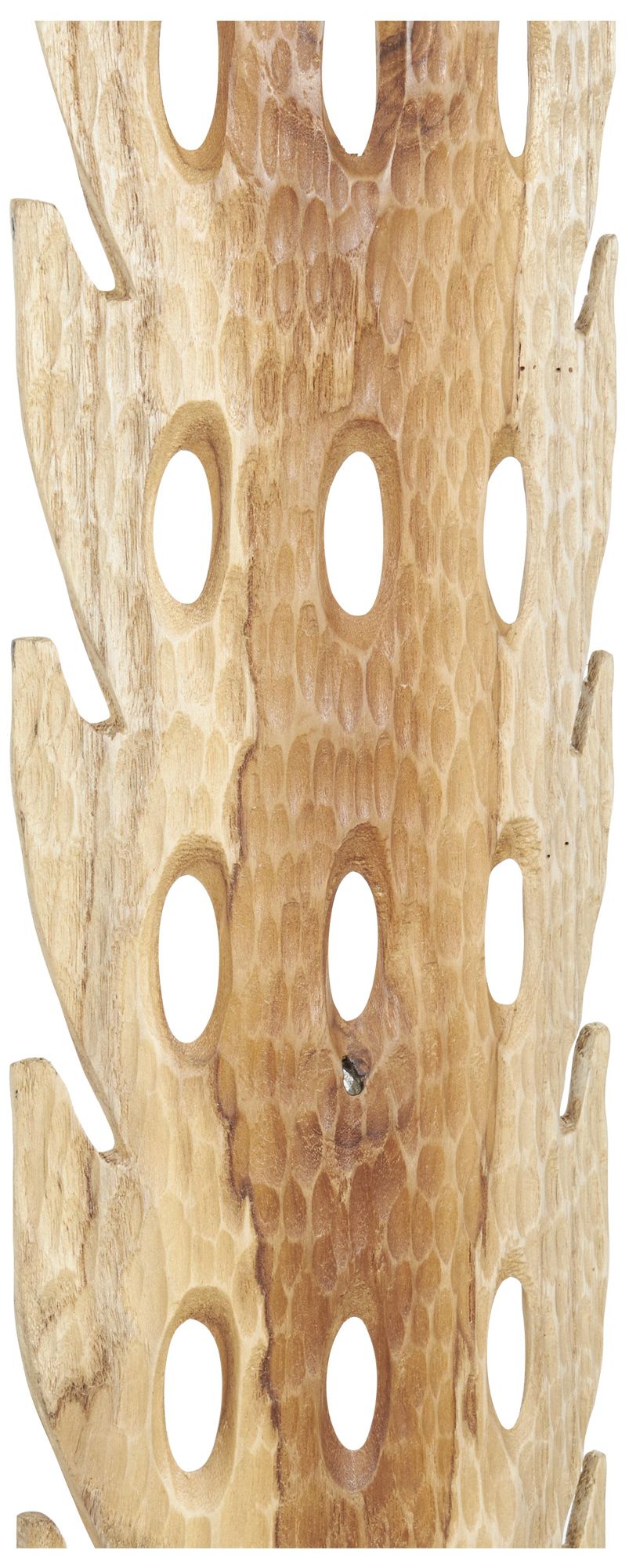 Image 3 Brown Teak Wood Natural Sculpture, 7" x 1" x 60" more views