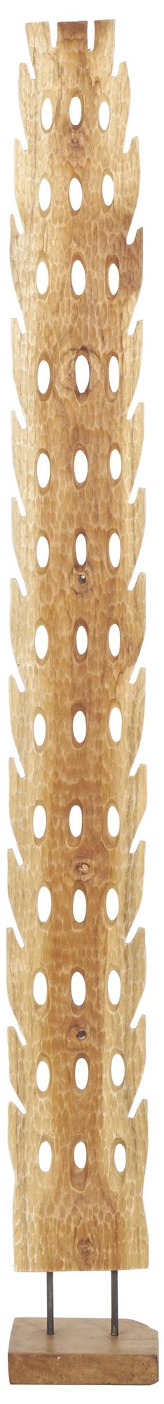 Image 5 Brown Teak Wood Natural Sculpture, 7" x 1" x 60" more views