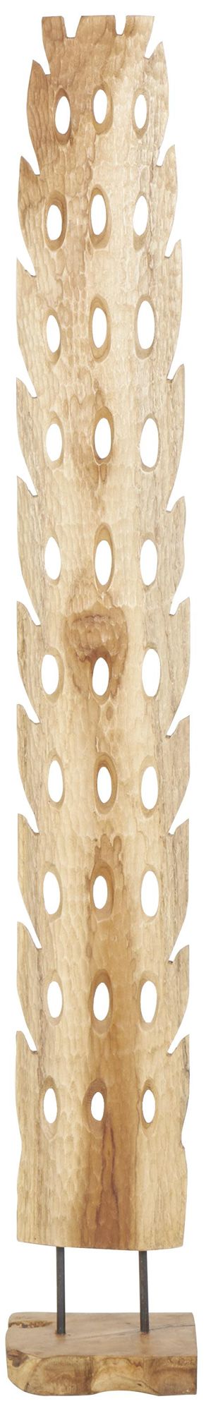 Image 2 Brown Teak Wood Natural Sculpture, 7" x 6" x 49"