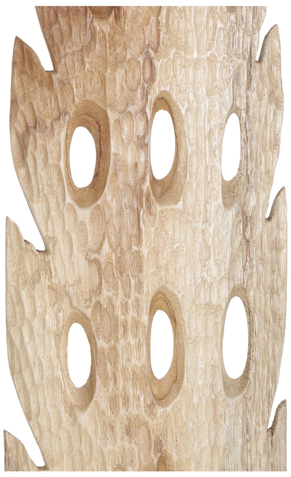 Image 3 Brown Teak Wood Natural Sculpture, 7" x 6" x 49" more views