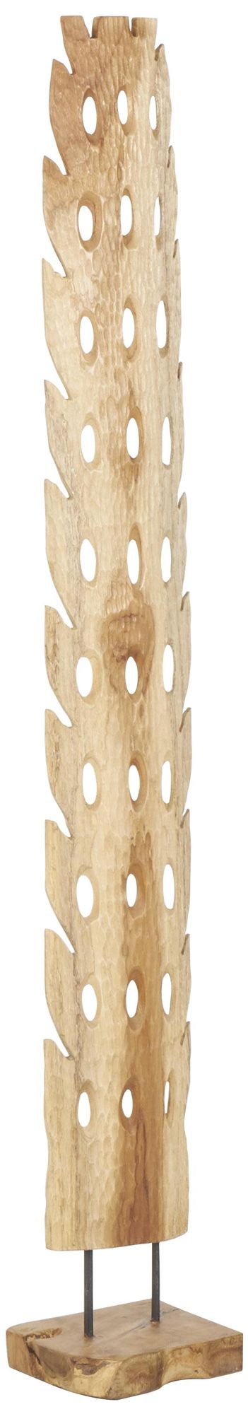 Image 6 Brown Teak Wood Natural Sculpture, 7" x 6" x 49" more views