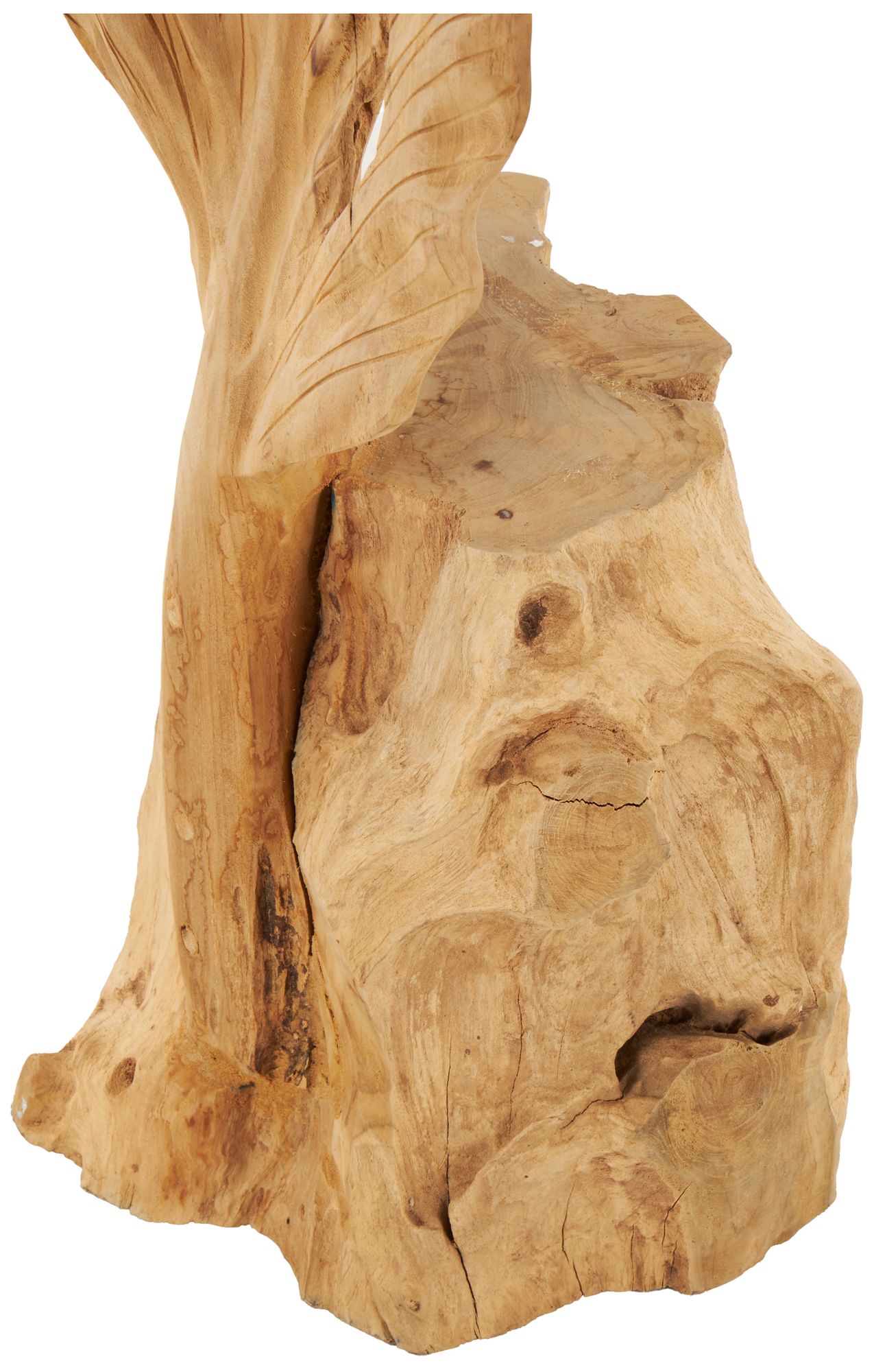 Image 4 Brown Teak Wood Natural Sculpture, 9" x 10" x 46" more views