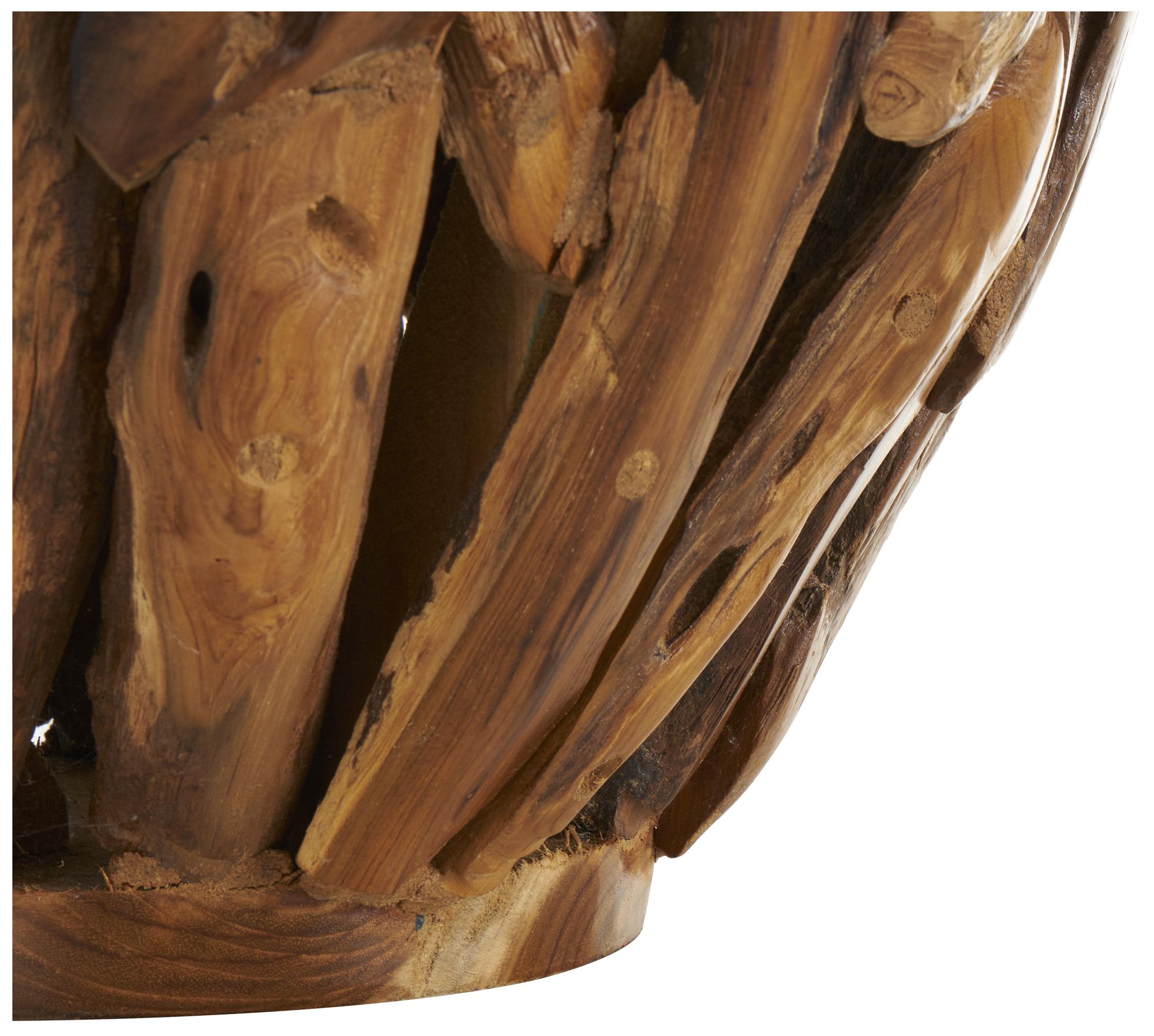 Image 3 Brown Teak Wood Natural Vase, 15" x 15" x 15" more views