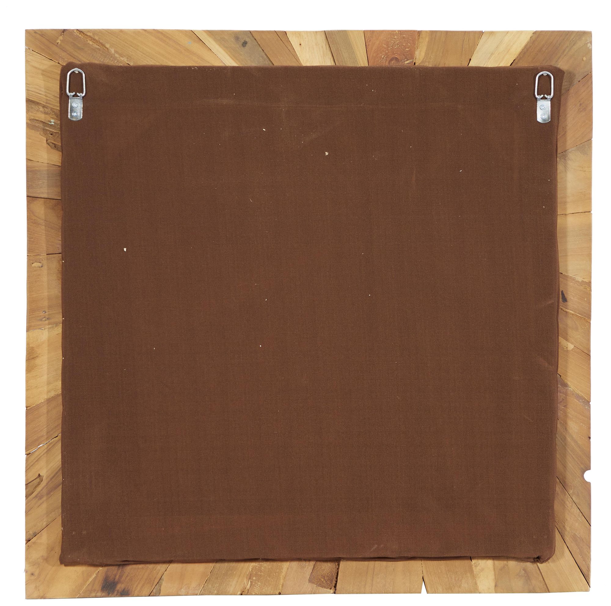 Image 5 Brown Teak Wood Rustic Wall Decor, 28" x 1" x 28" more views