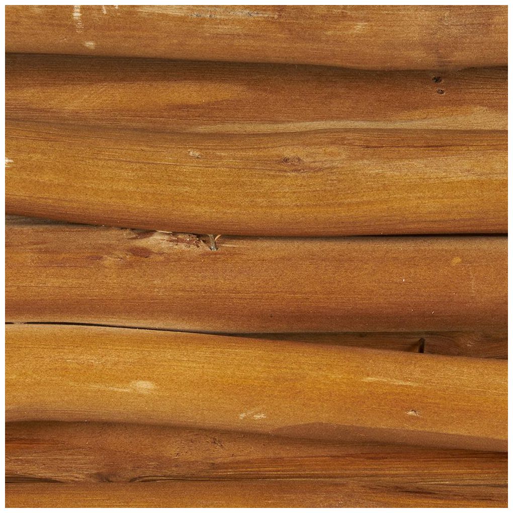 Brown Teak Wood Rustic Wall Decor, S/4 16"W, 16"H