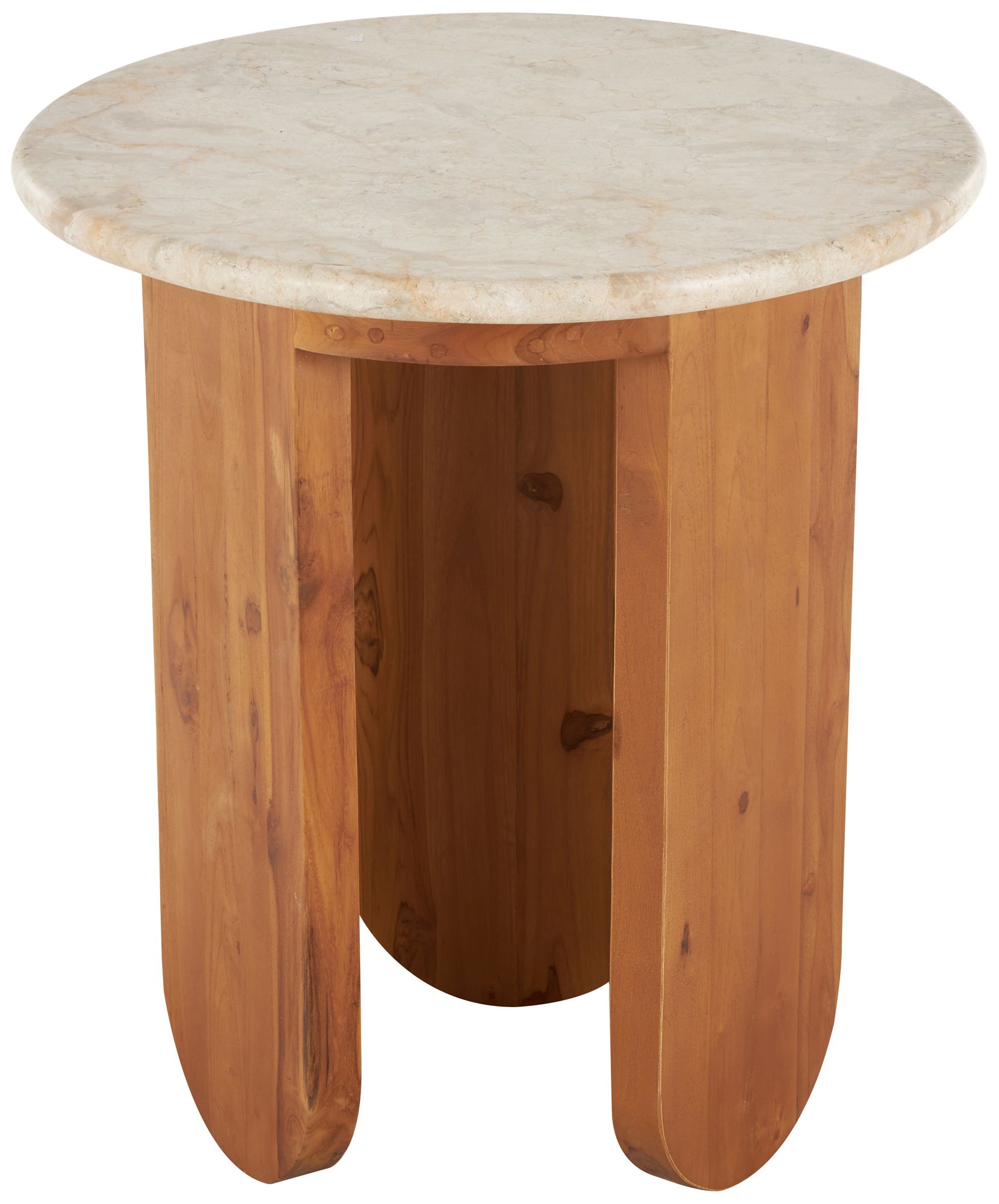 Image 4 Brown Teak Wood Traditional Accent Table more views
