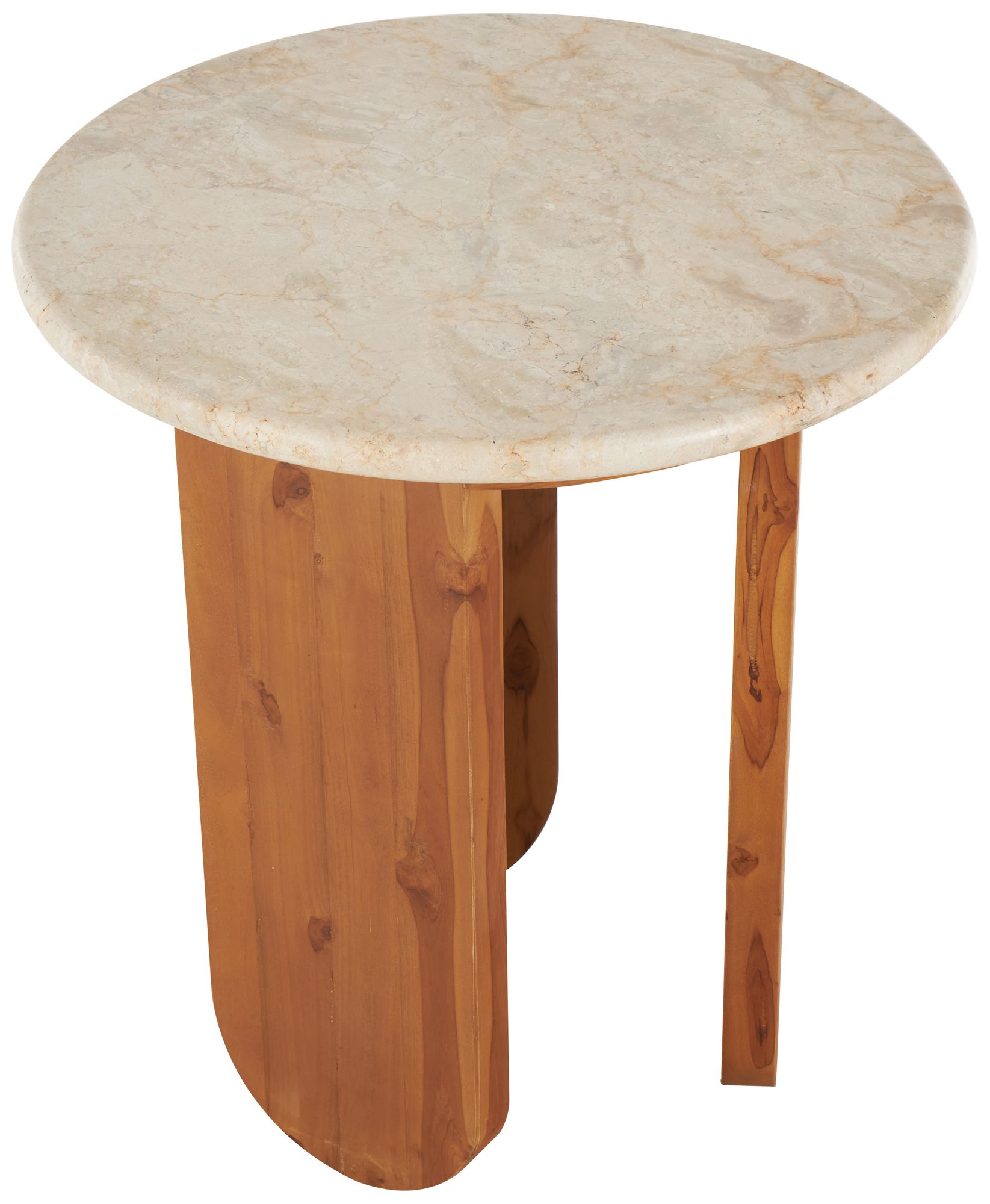 Image 5 Brown Teak Wood Traditional Accent Table more views