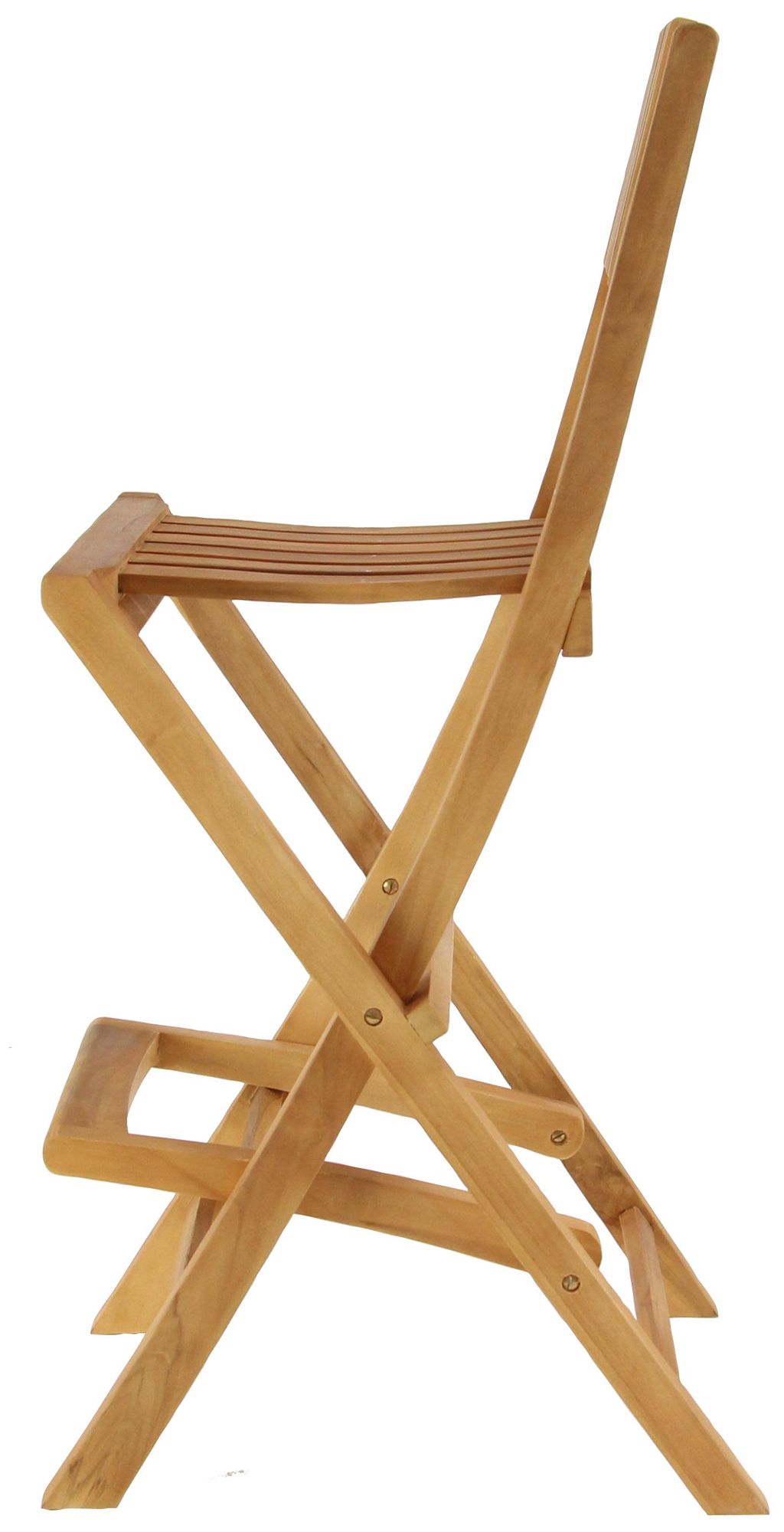 Image 6 Brown Teak Wood Traditional Bar Stool, S/2 18"W, 45"H more views