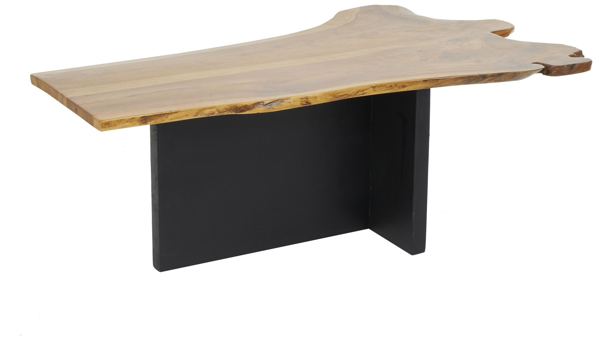 Image 6 Brown Teak Wood Traditional Coffee Table, 48" x 29" x 18" more views