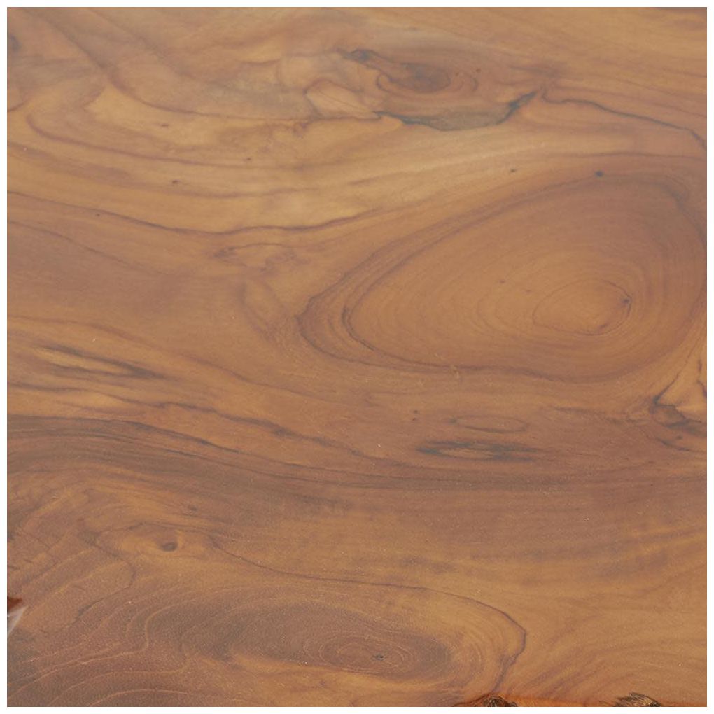 Brown Teak Wood Traditional Coffee Table, 48" x 29" x 18"