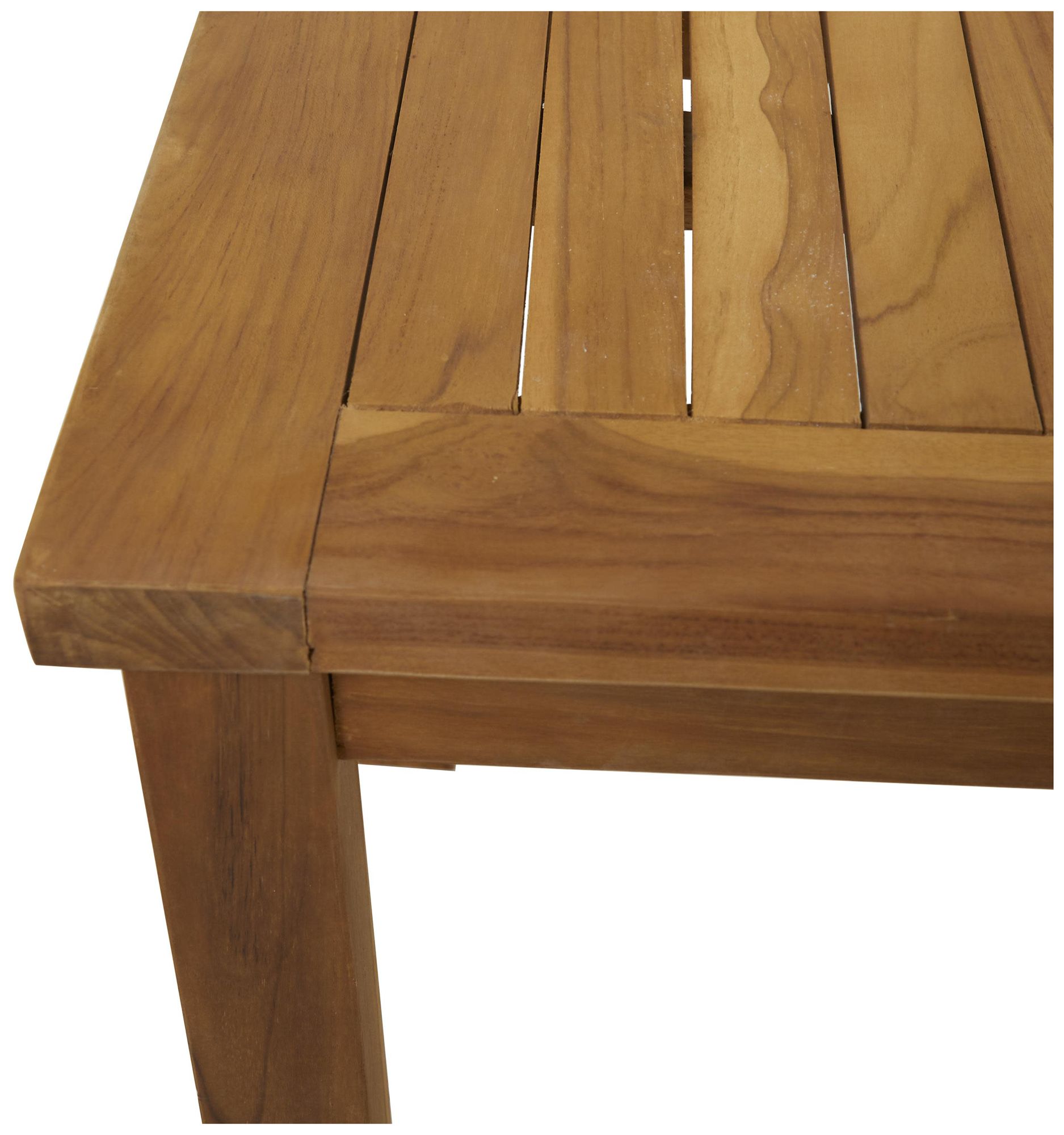 Image 3 Brown Teak Wood Traditional Outdoor Accent Table, 19" x 18" x 18" more views