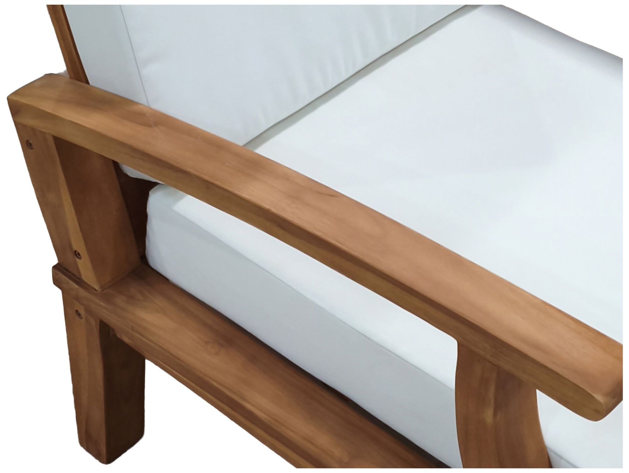 Image 3 Brown Teak Wood Traditional Outdoor Seating Set, S/5 77", 54"W more views