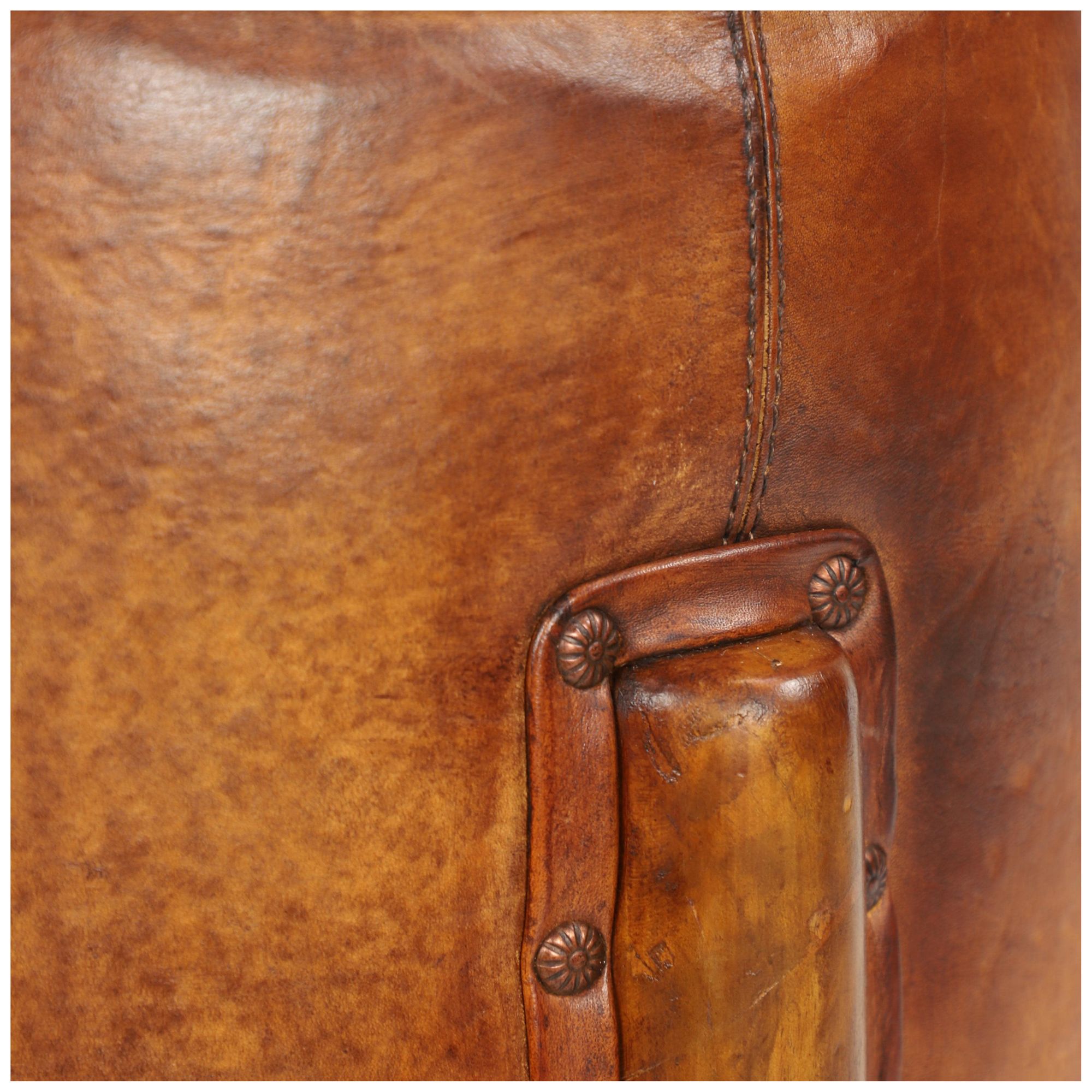 Image 2 Brown Teak Wood Traditional Stool, 17" x 17" x 20" more views