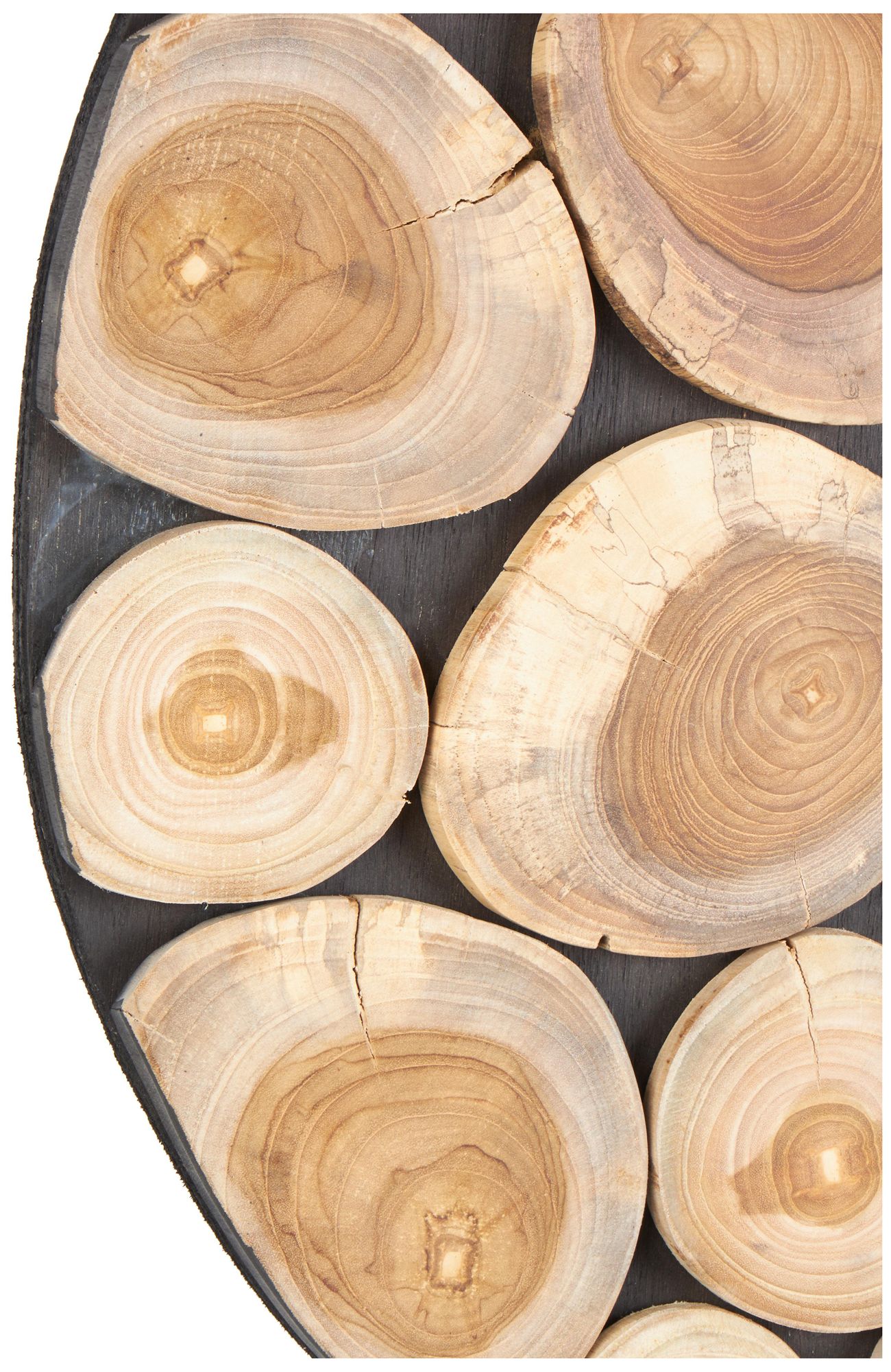 Image 4 Brown Teak Wood Traditional Wall Decor, 24" x 1" x 24" more views