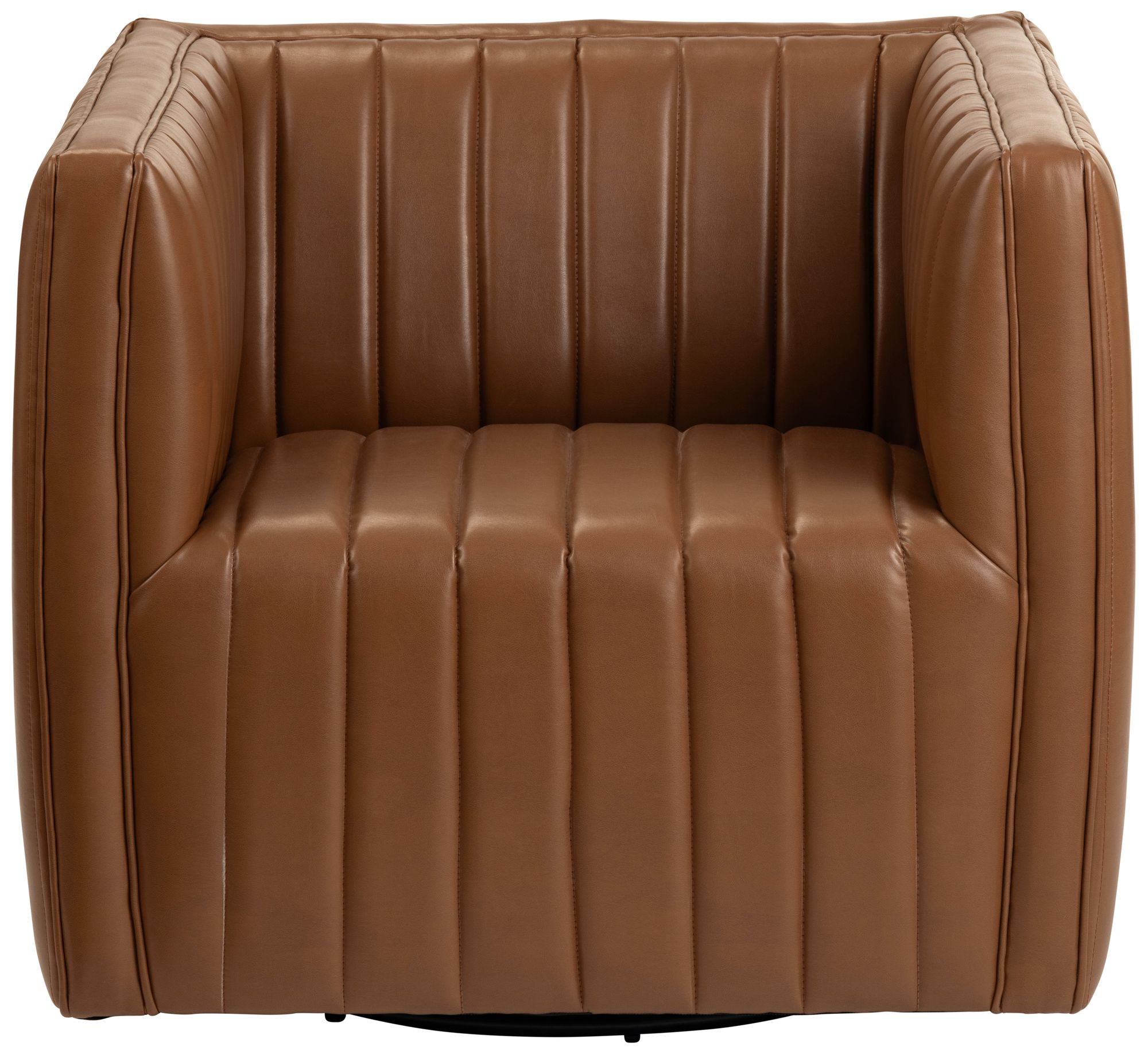 Image 3 Brown Upholstered Accent Arm Chair with Black Iron Frame more views