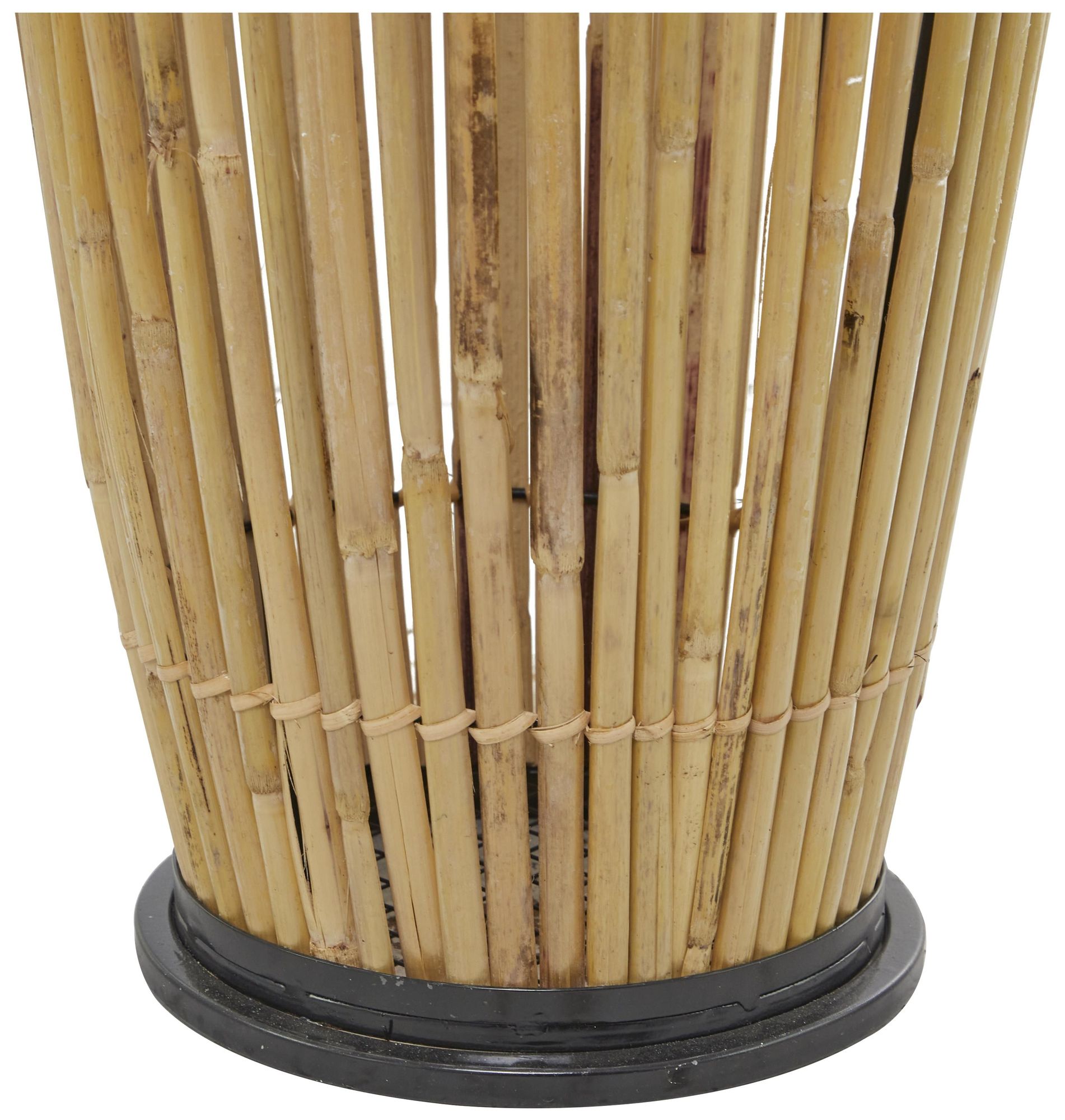 Image 3 Brown Wicker Wood Natural Vase, 11" x 11" x 22" more views