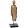Brown Wood 18" High Buddha Sculpture on Stand
