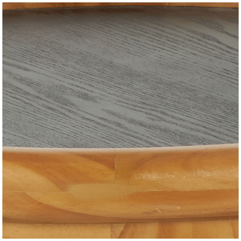 Brown Wood Bohemian Coffee Table, 24" x 24" x 21"