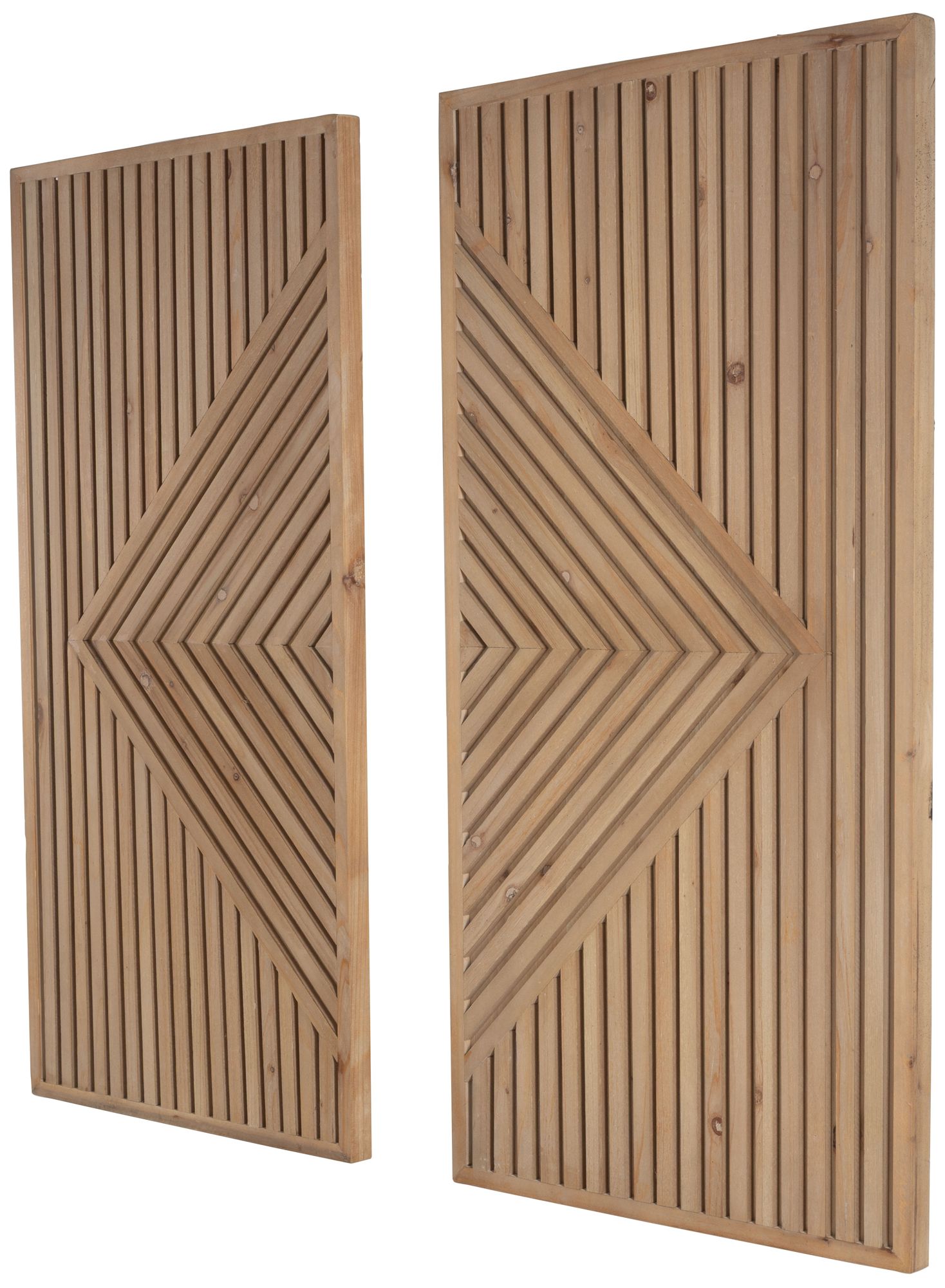 Image 6 Brown Wood Bohemian Wall Decor, S/2 19"W, 38"H more views