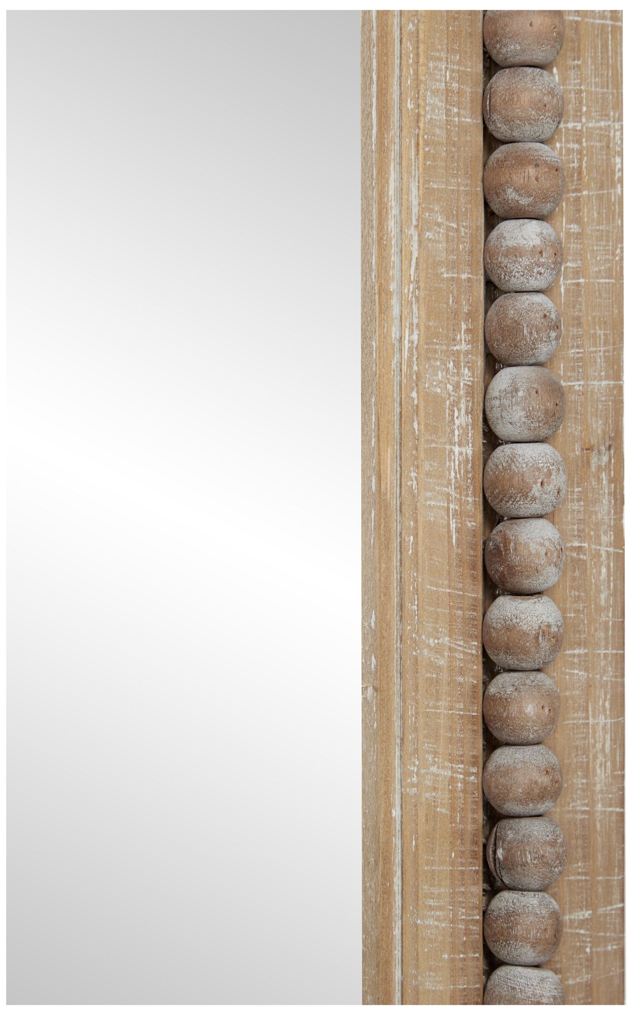 Image 2 Brown Wood Bohemian Wall Mirror, 28" x 2" x 48" more views