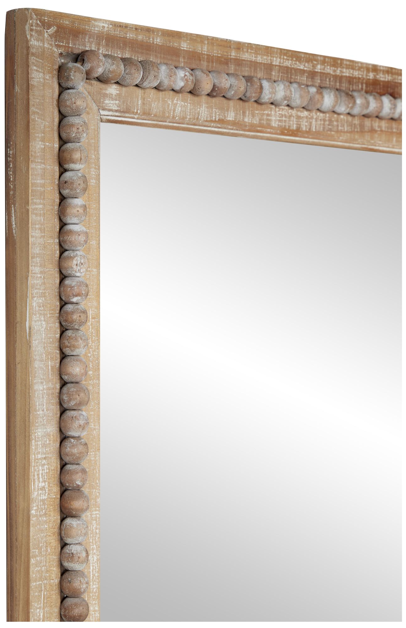 Image 3 Brown Wood Bohemian Wall Mirror, 28" x 2" x 48" more views